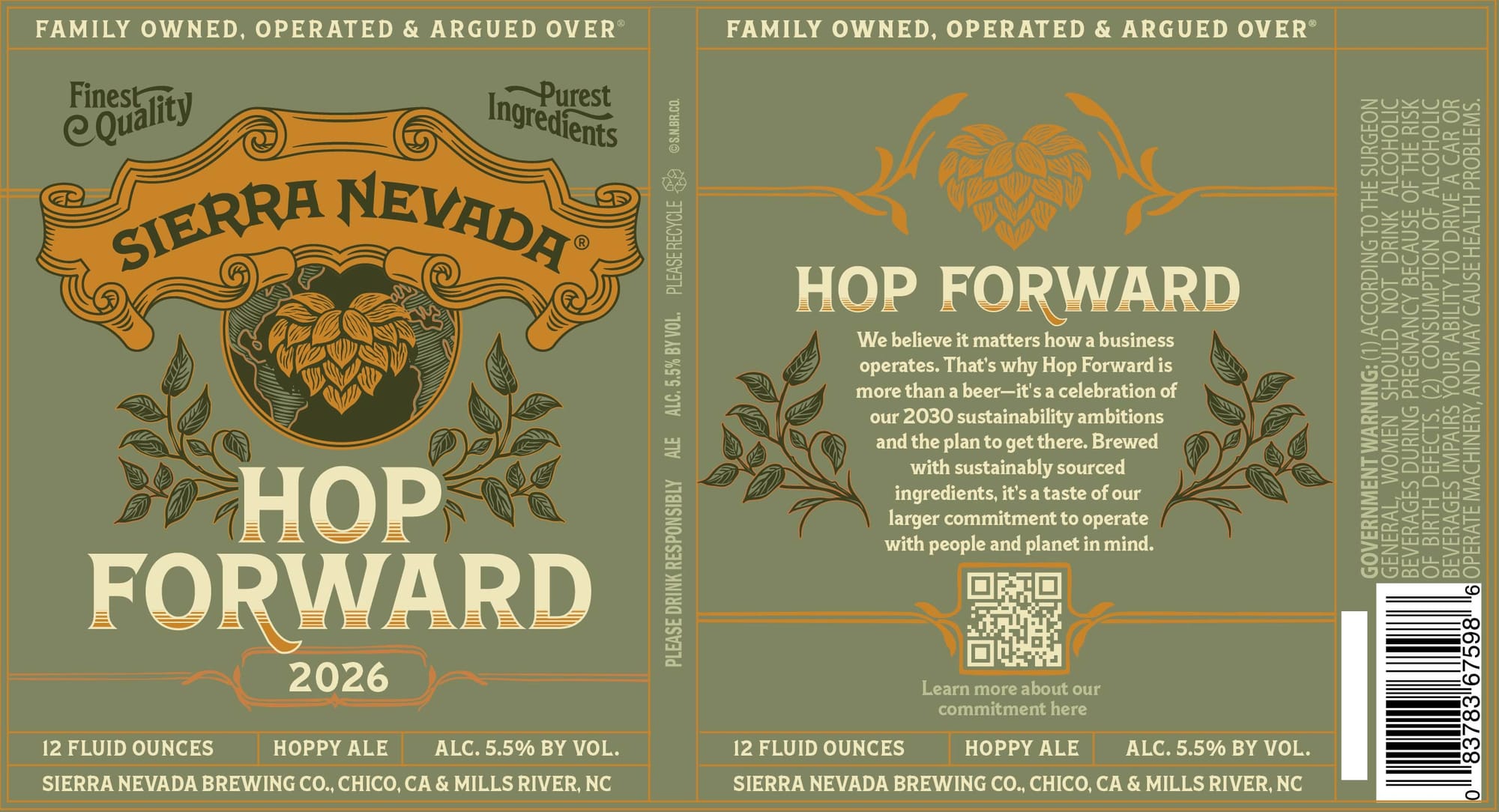Hop Forward 2026 by Sierra Nevada Brewing Co. - beer label