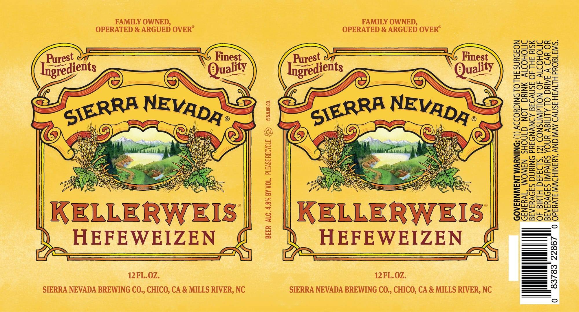 Kellerweis Hefeweizen by Sierra Nevada Brewing Co. - beer label