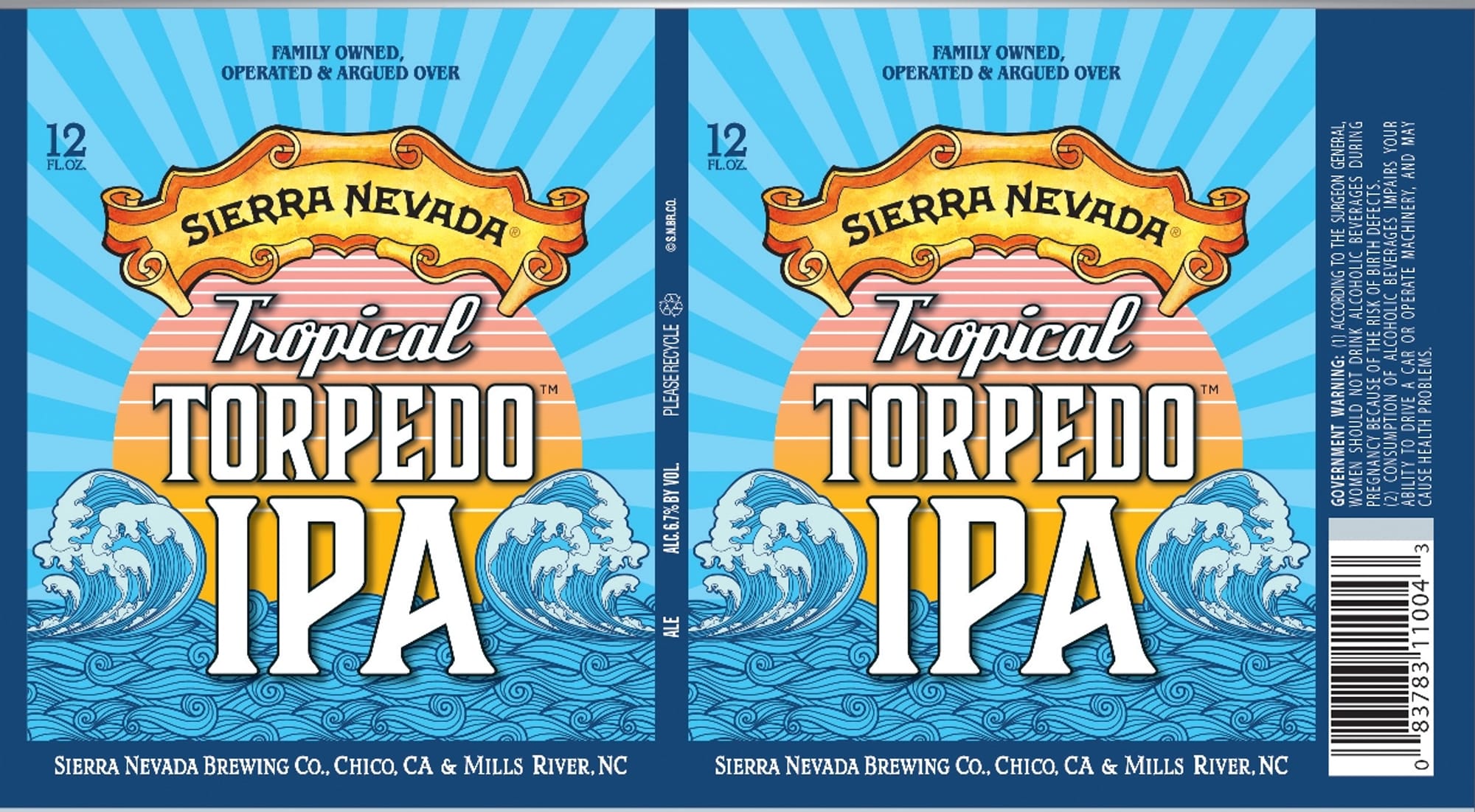 Tropical Torpedo IPA by Sierra Nevada Brewing Co. - beer label