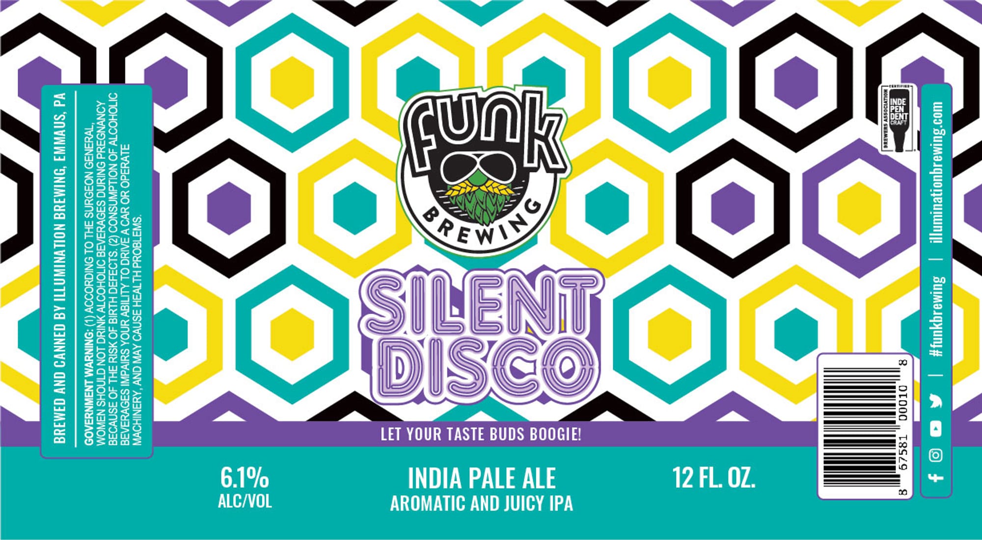 Silent Disco by Funk Brewing Co. - beer label