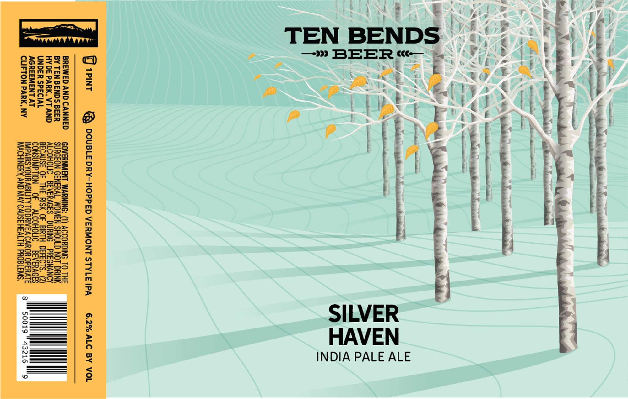 Silver Haven by Ten Bends Beer - beer label