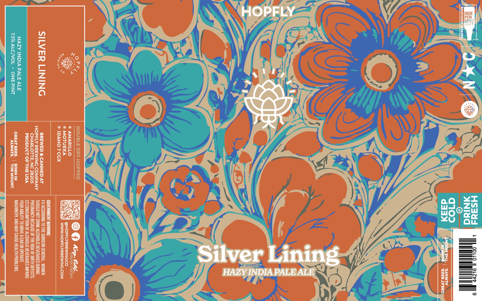 Silver Lining by HopFly Brewing Co. - beer label