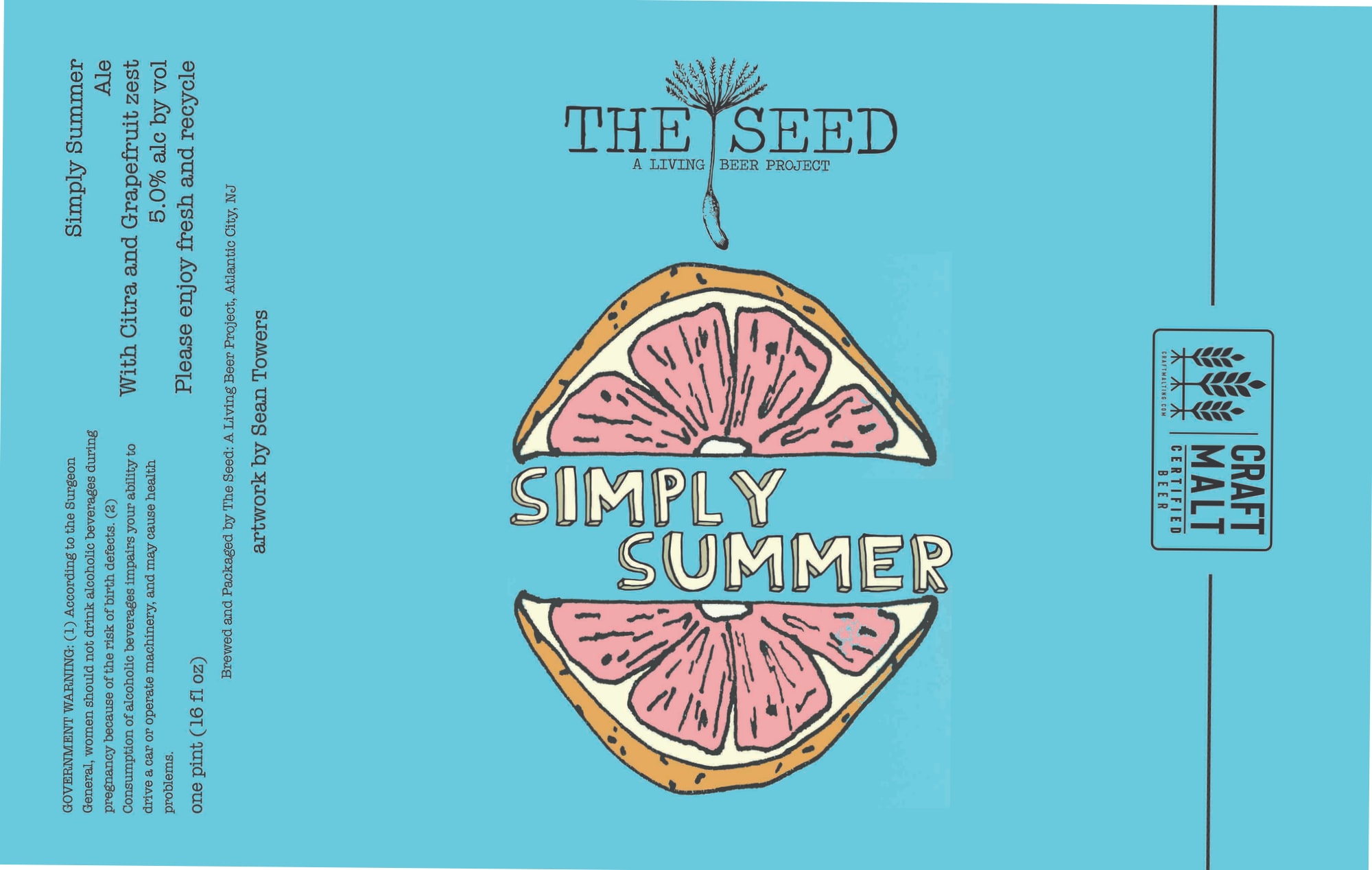 Simply Summer by The Seed - beer label