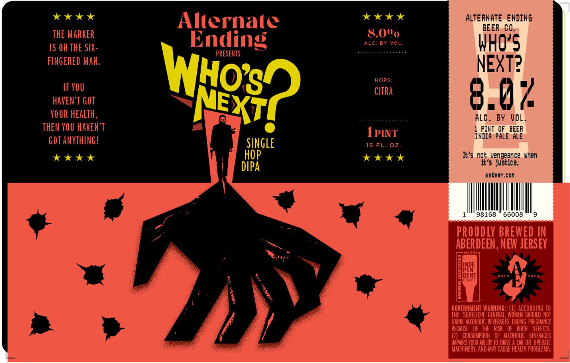 Who's Next by Alternate Ending Beer Co. - beer label