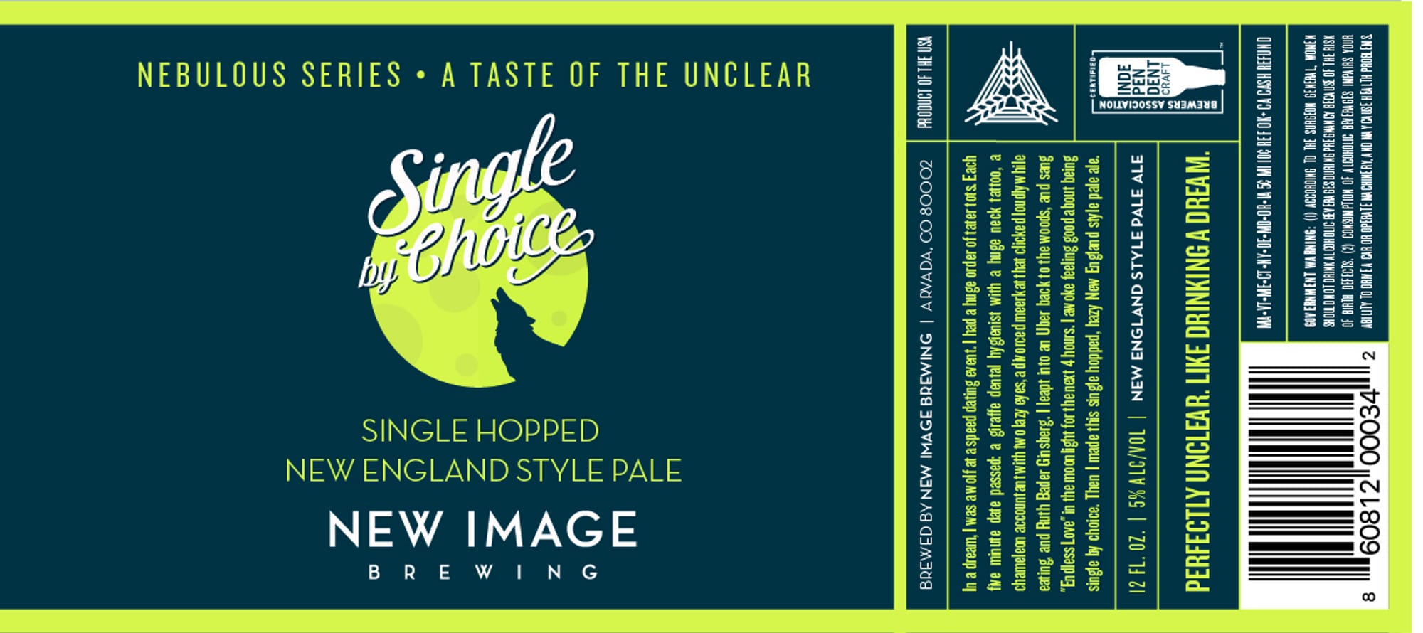 Single by Choice by New Image Brewing - beer label