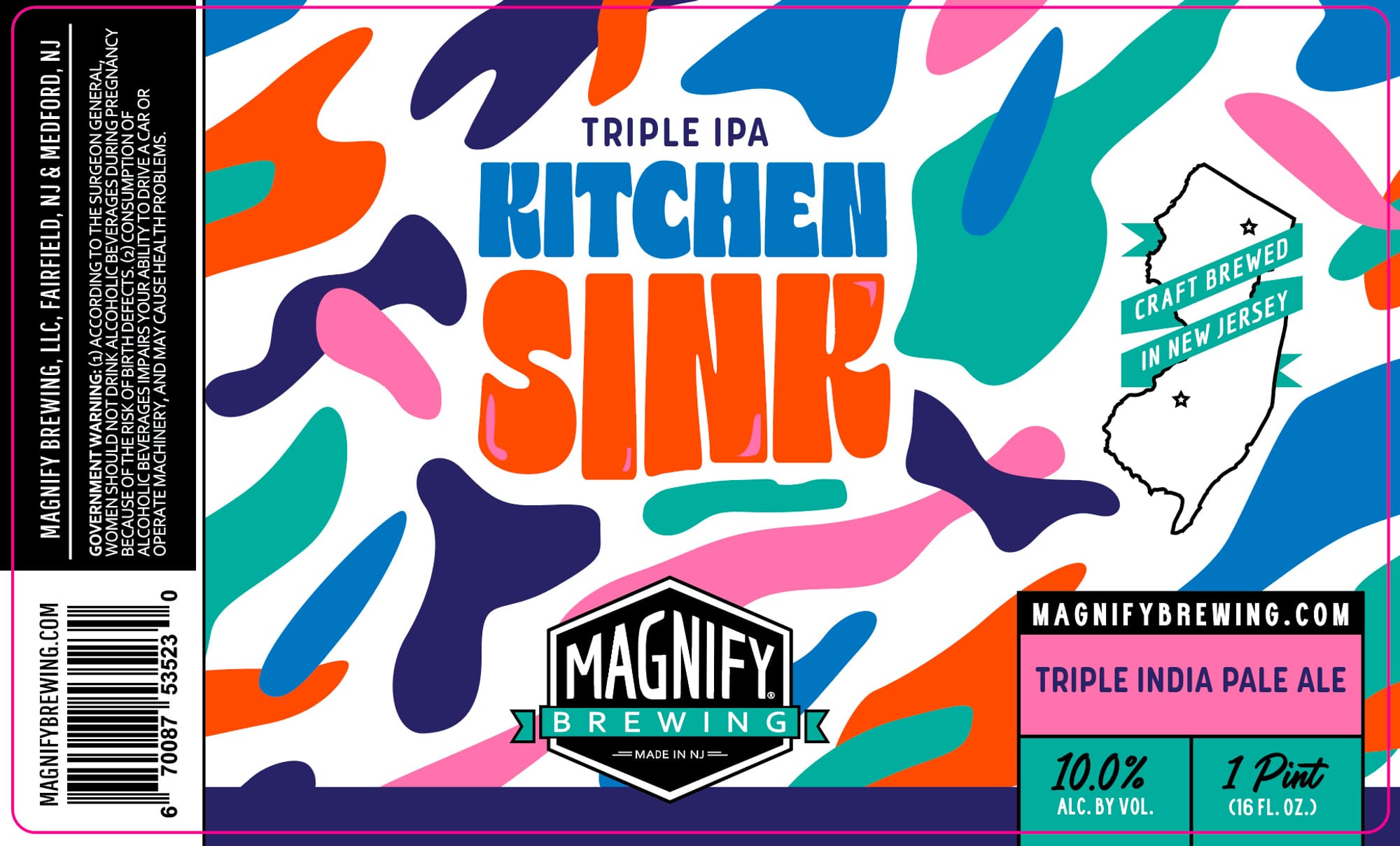 Sink Triple IPA by Magnify Brewing - beer label