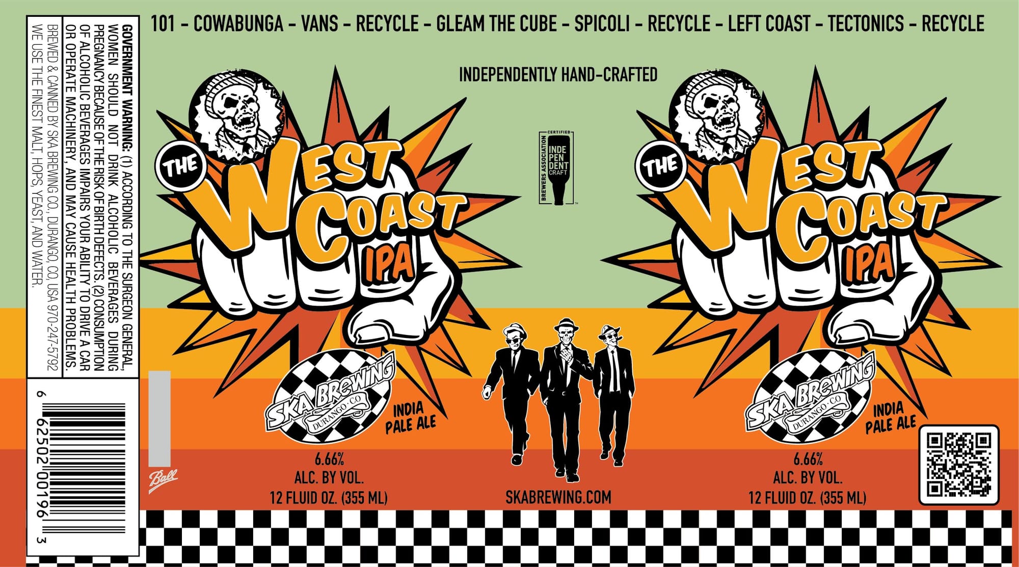 The West Coast IPA by Ska Brewing Co. - beer label