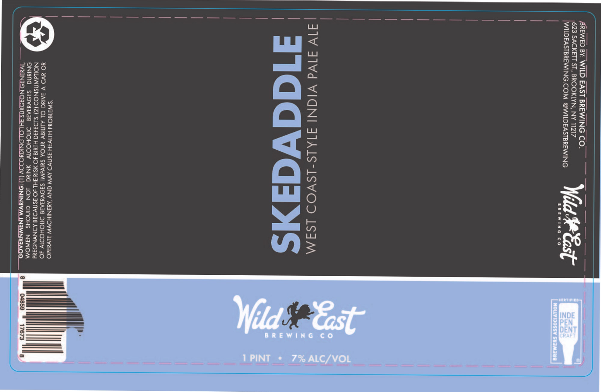 Skedaddle by Wild East Brewing Co. - beer label