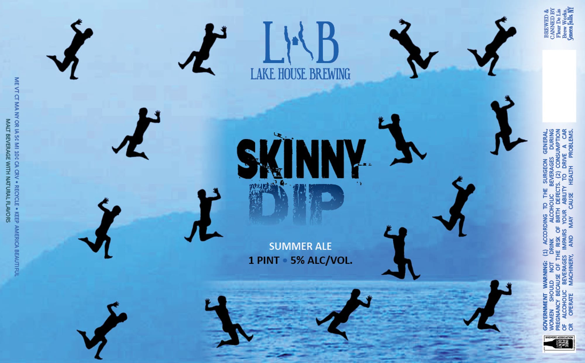 Skinny Dip by Lake House Brewing - beer label
