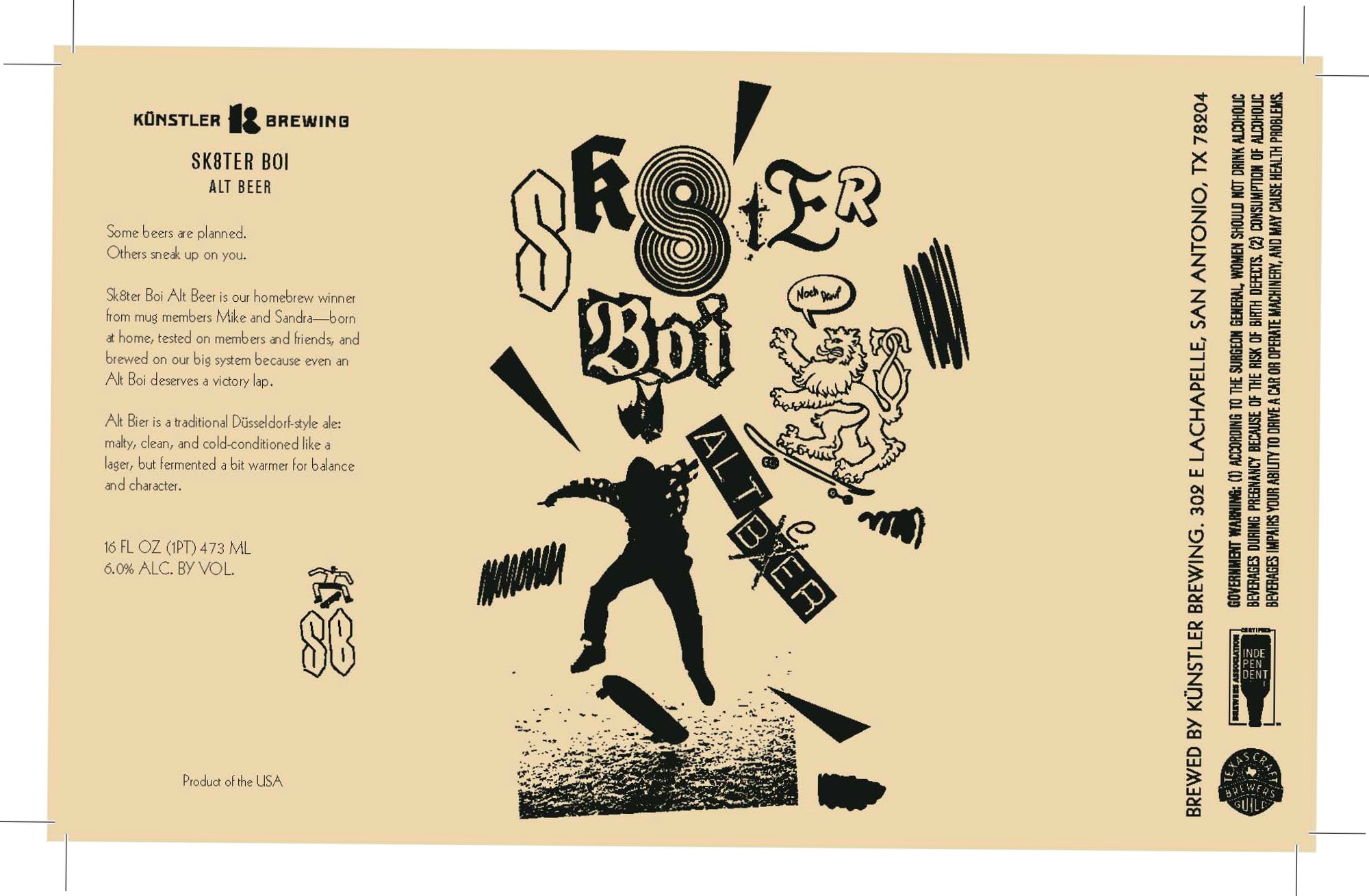 Skäter Boi by Künstler Brewing - beer label