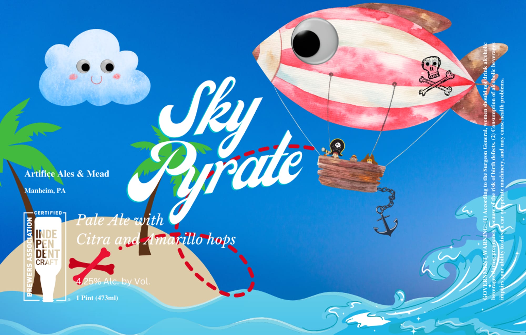 Sky Pirate by Artifice Ales & Mead - beer label