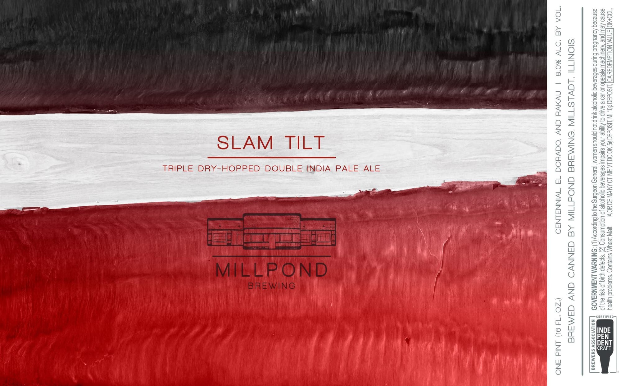 Slam Tilt by Millpond Brewing - beer label