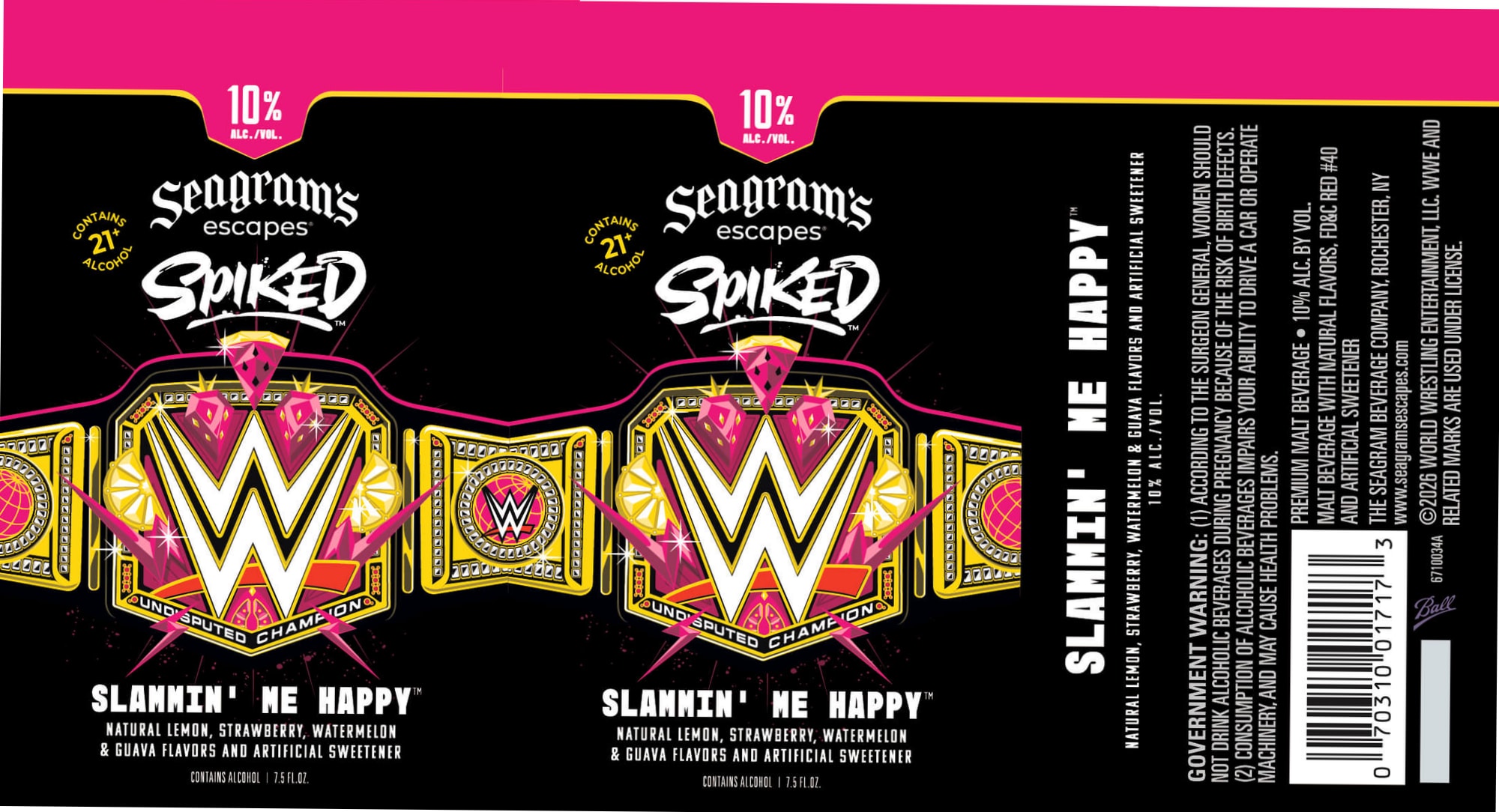 Slannin’ ‘Ne Happy’ by Seagram’s Escapes - beer label