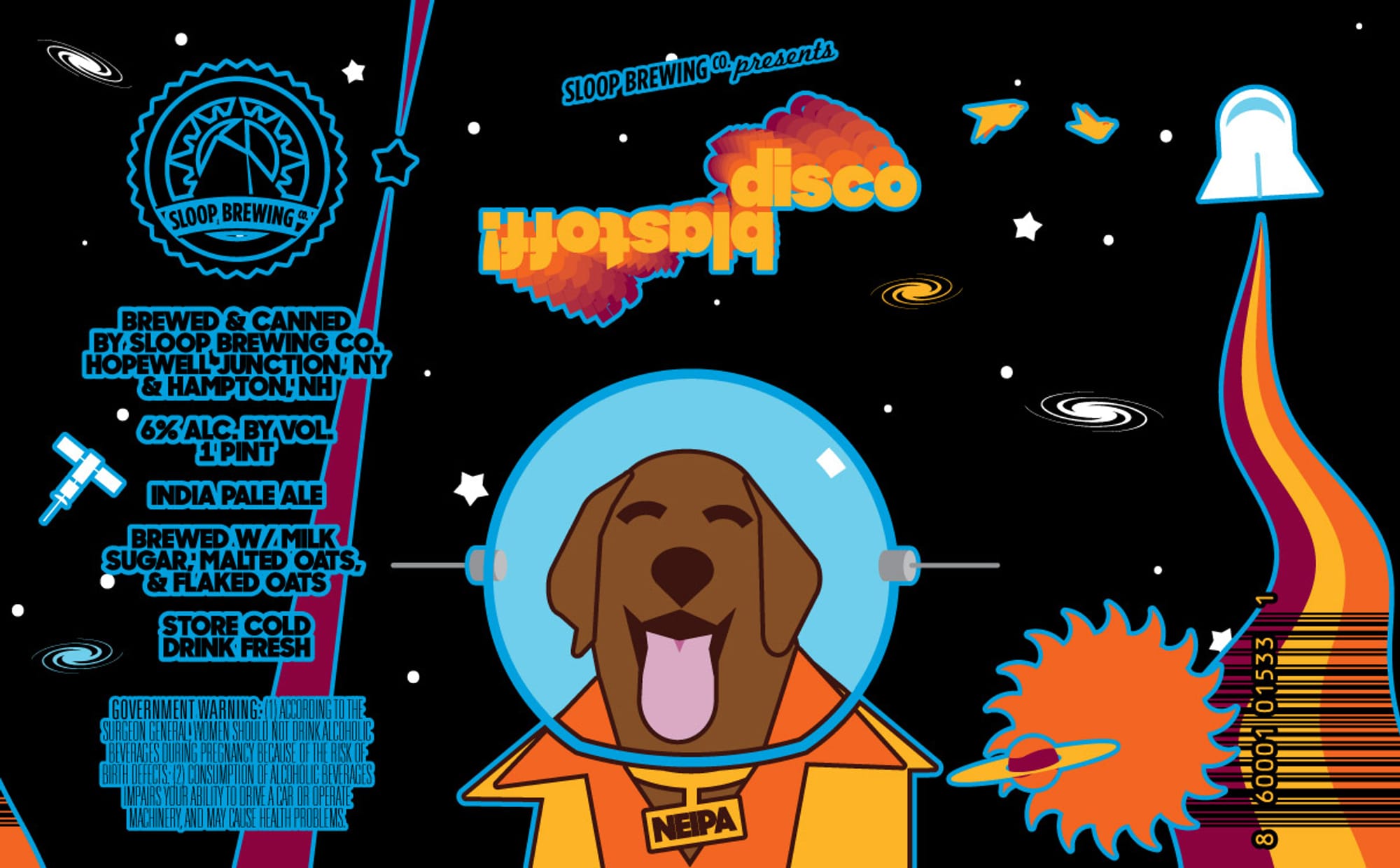 Disco Blastpa by Sloop Brewing Co. - beer label