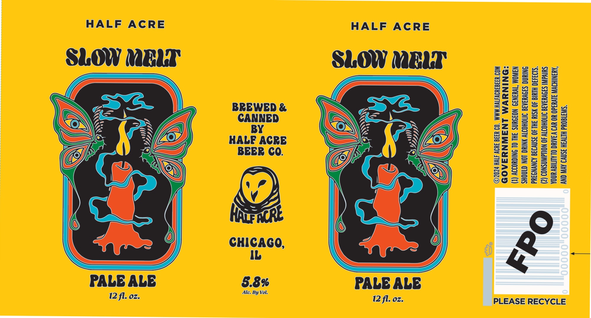 Slow Melt by Half Acre Beer Co. - beer label