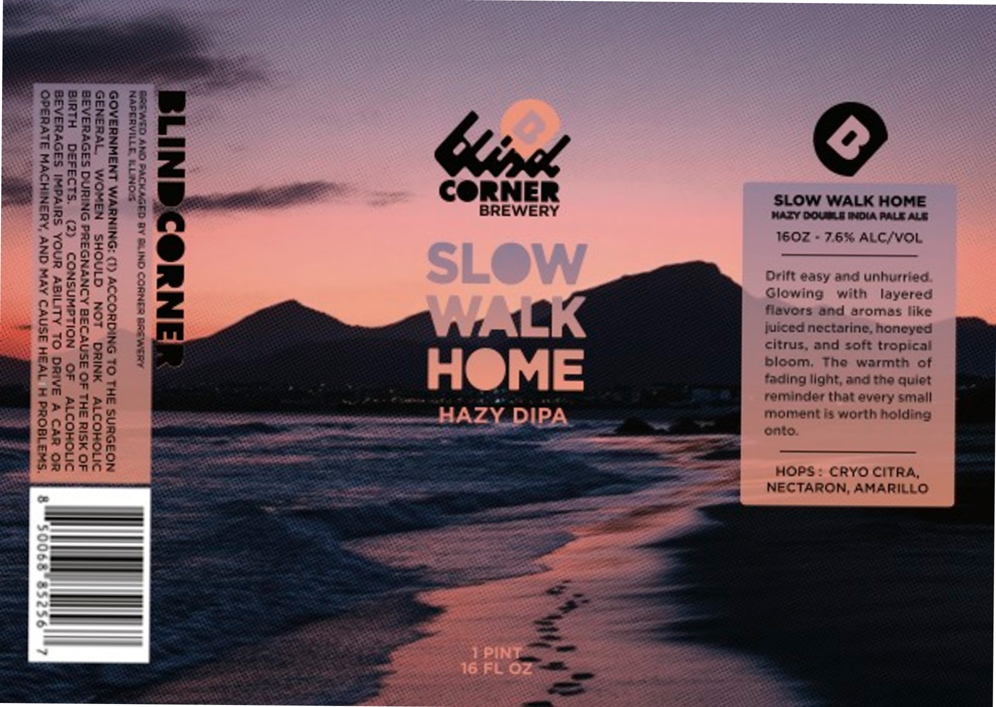 Slow Walk Home by Blind Corner Brewery - beer label
