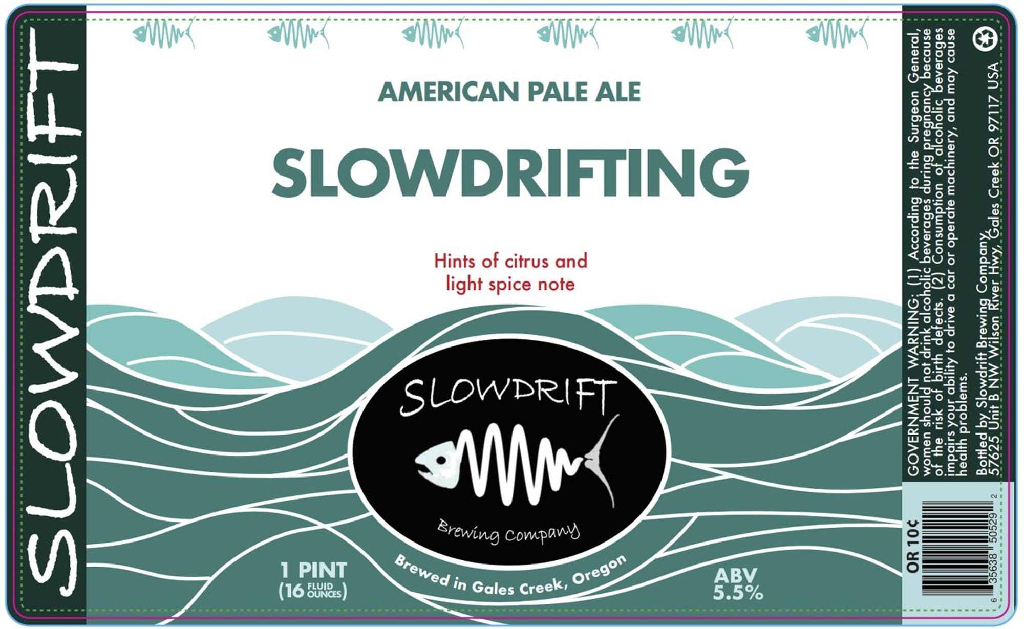 Slowdrifting by Gales Creek Brewing Company - beer label