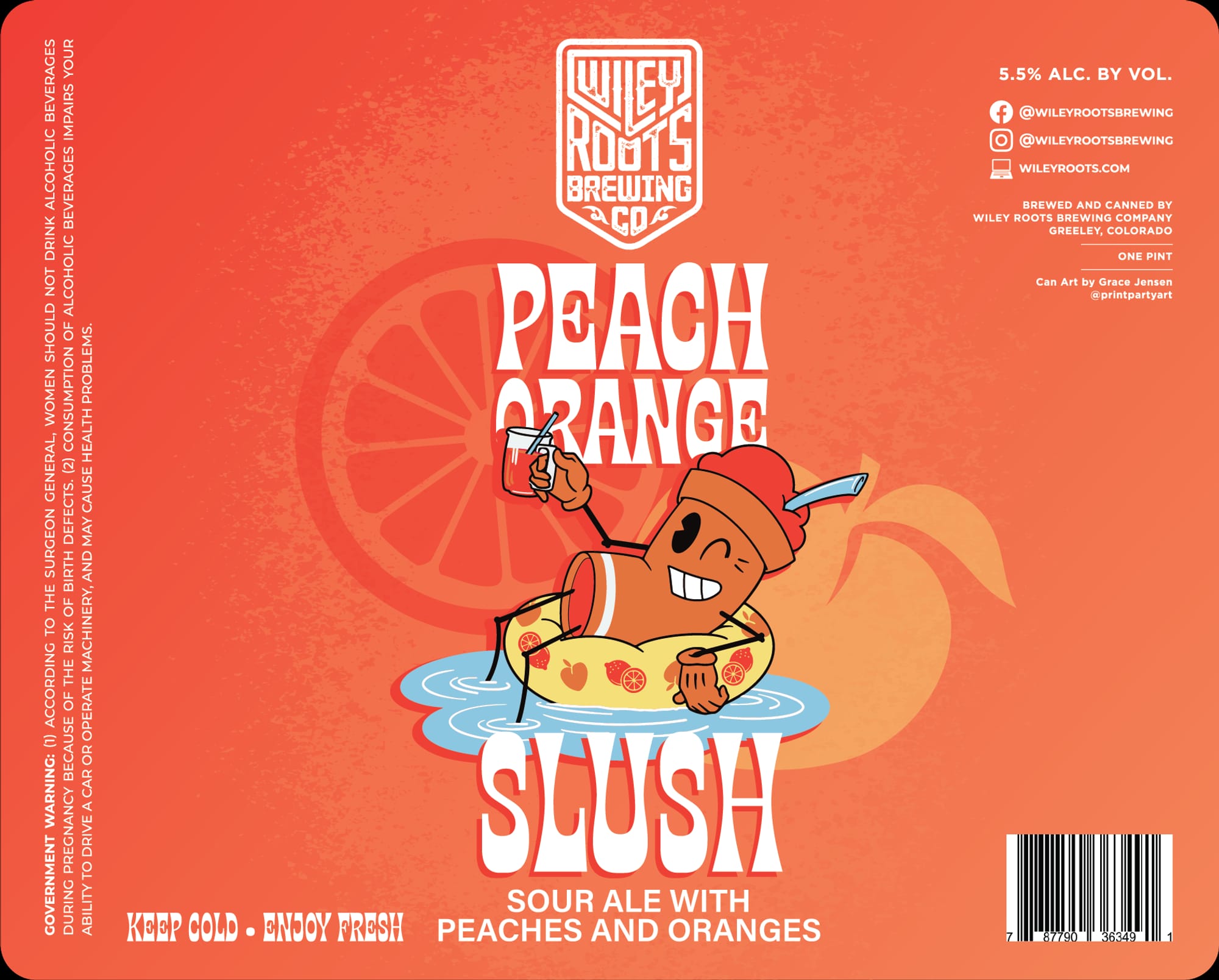 Slush by Wiley Roots Brewing Co. - beer label