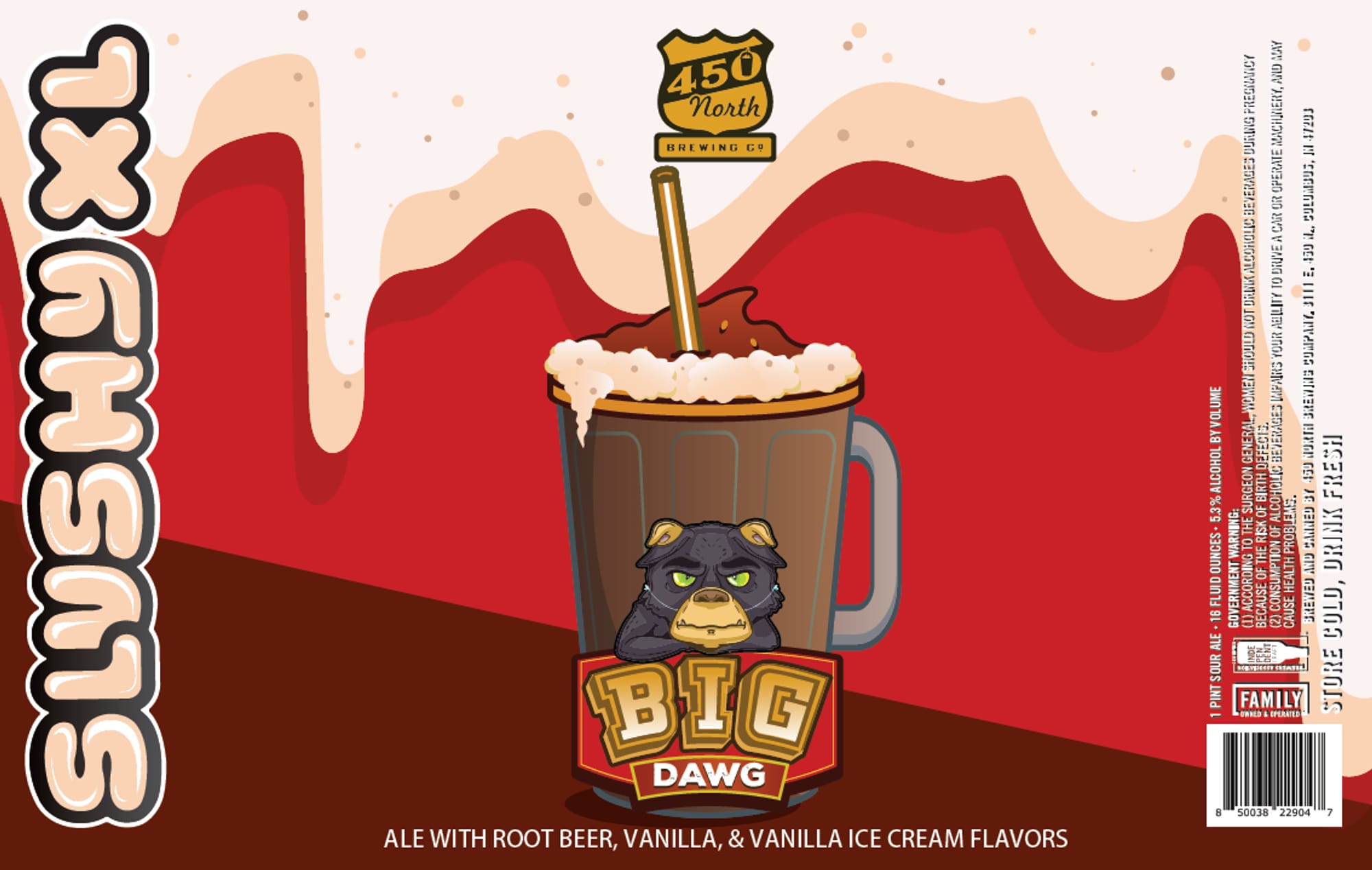 Slushy XL by 450 North Brewing Co. - beer label