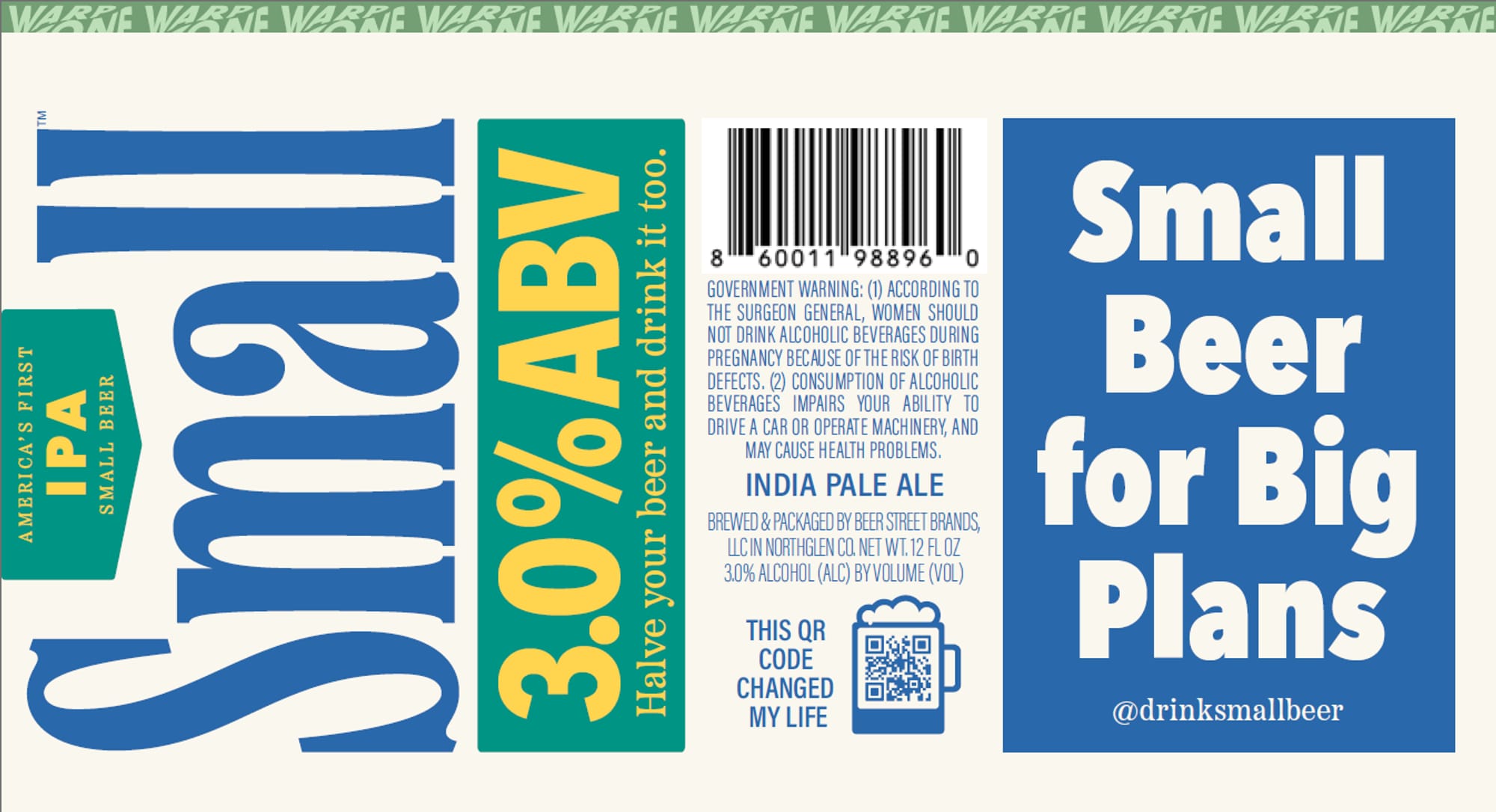 Small Beer’s First IPA by Beer Street Brands - beer label