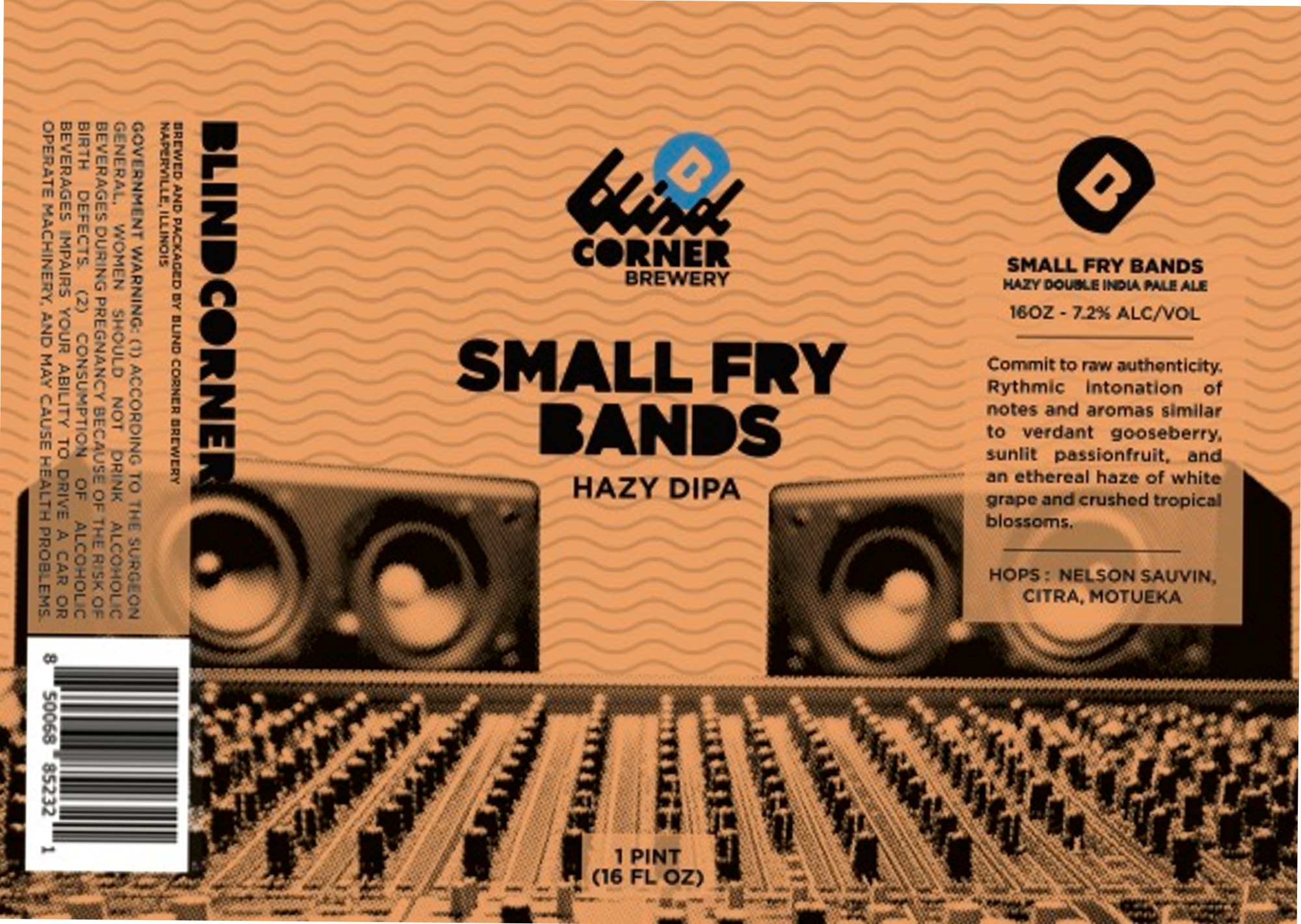 Small Fry Bands by Blind Corner Brewery - beer label