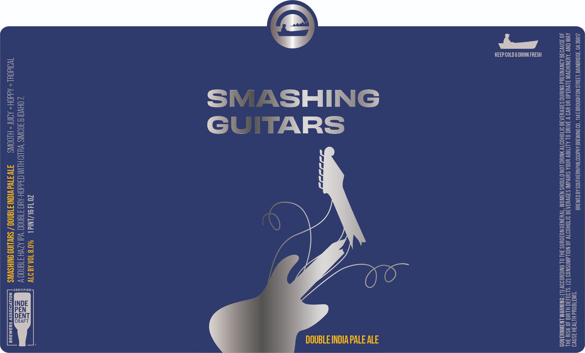Smashing Guitars by Southern Strain Brewing Company - beer label