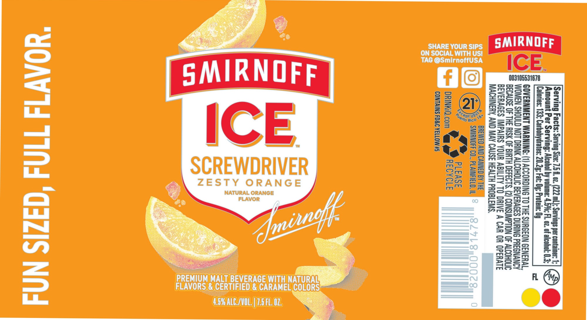 Smirnoff Ice Screwdriver by Smirnoff - beer label