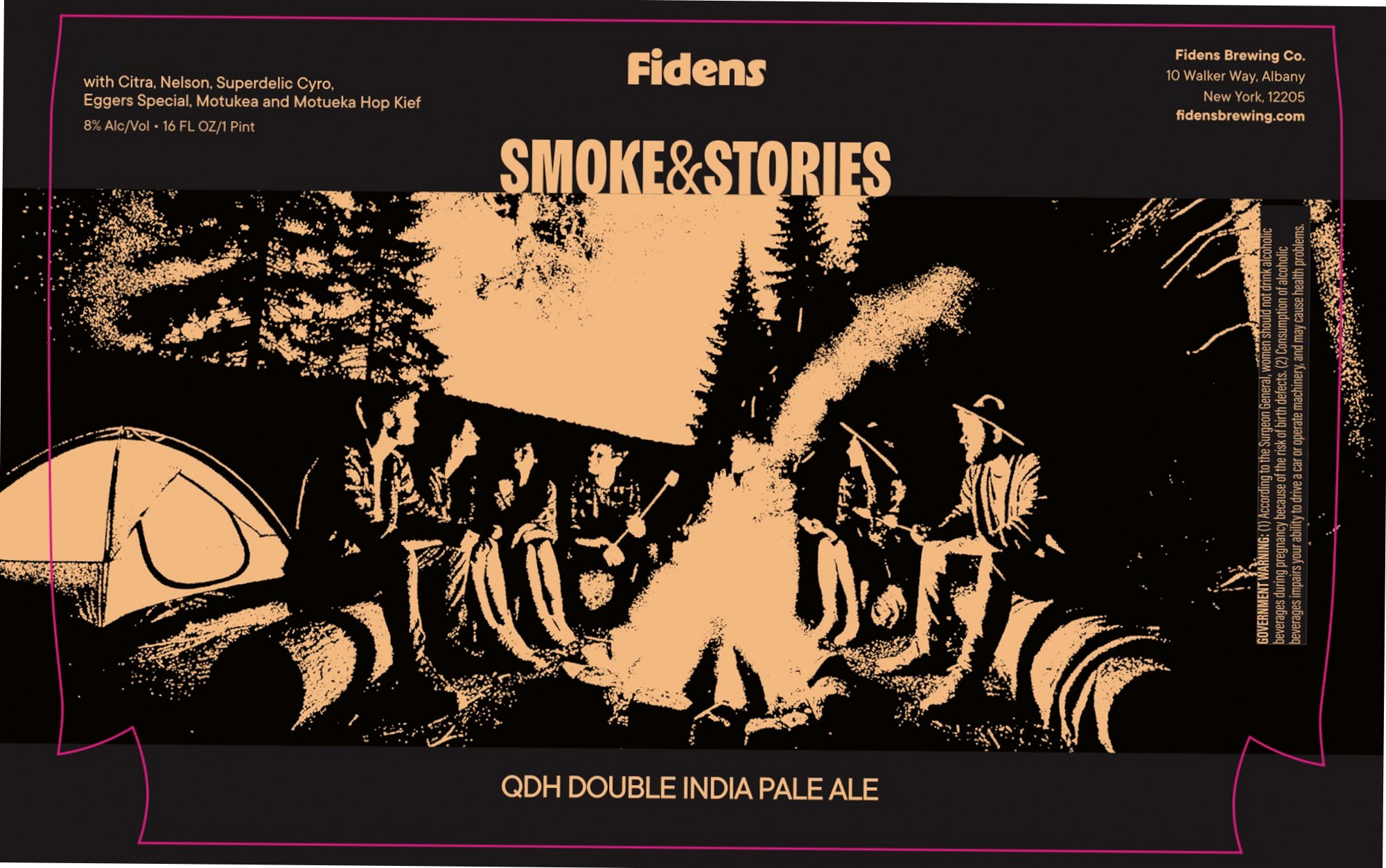 Smoke & Stories by Fidens Brewing Co. - beer label