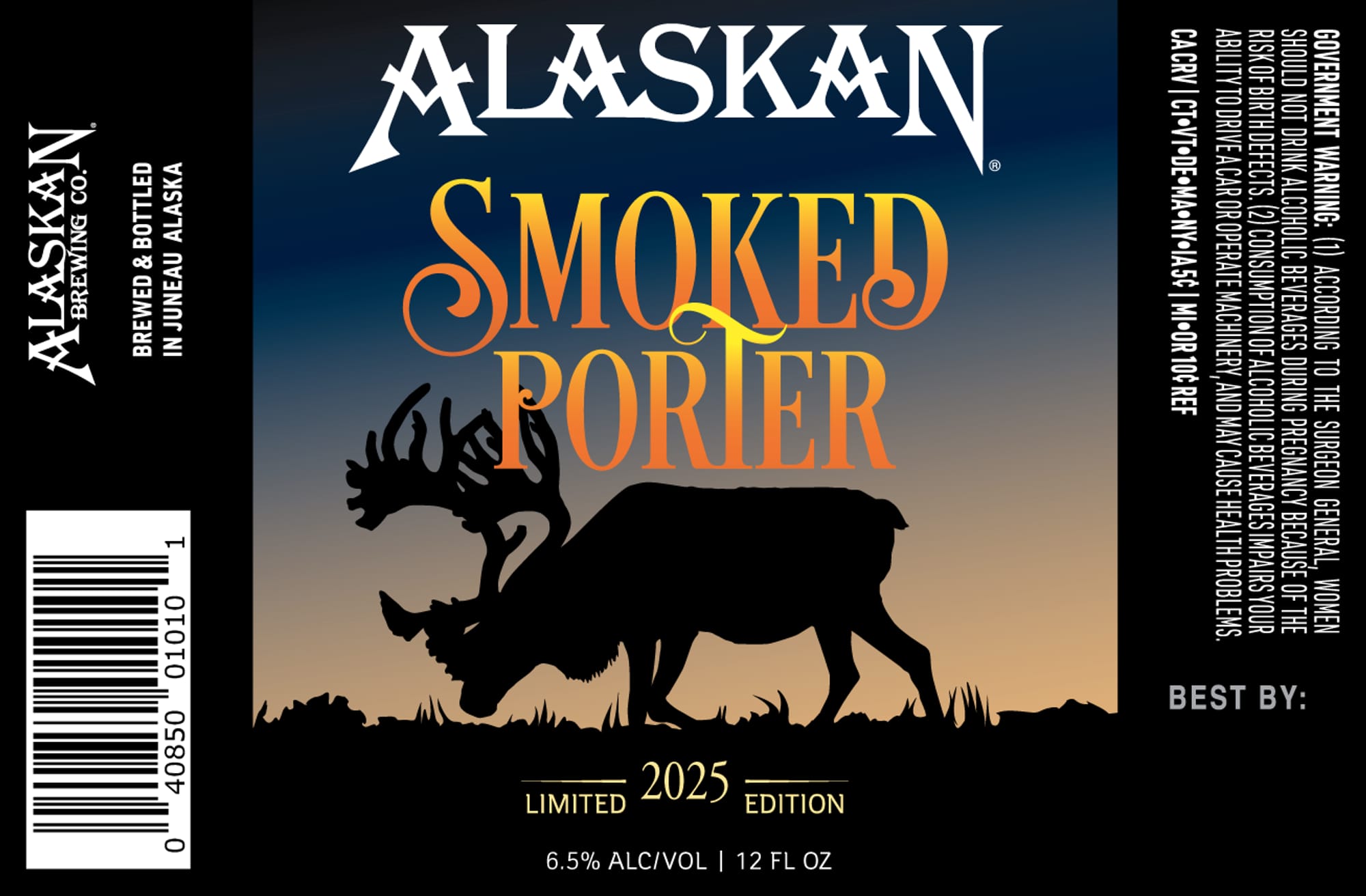 Smoked Porter by Alaskan Brewing Co. - beer label
