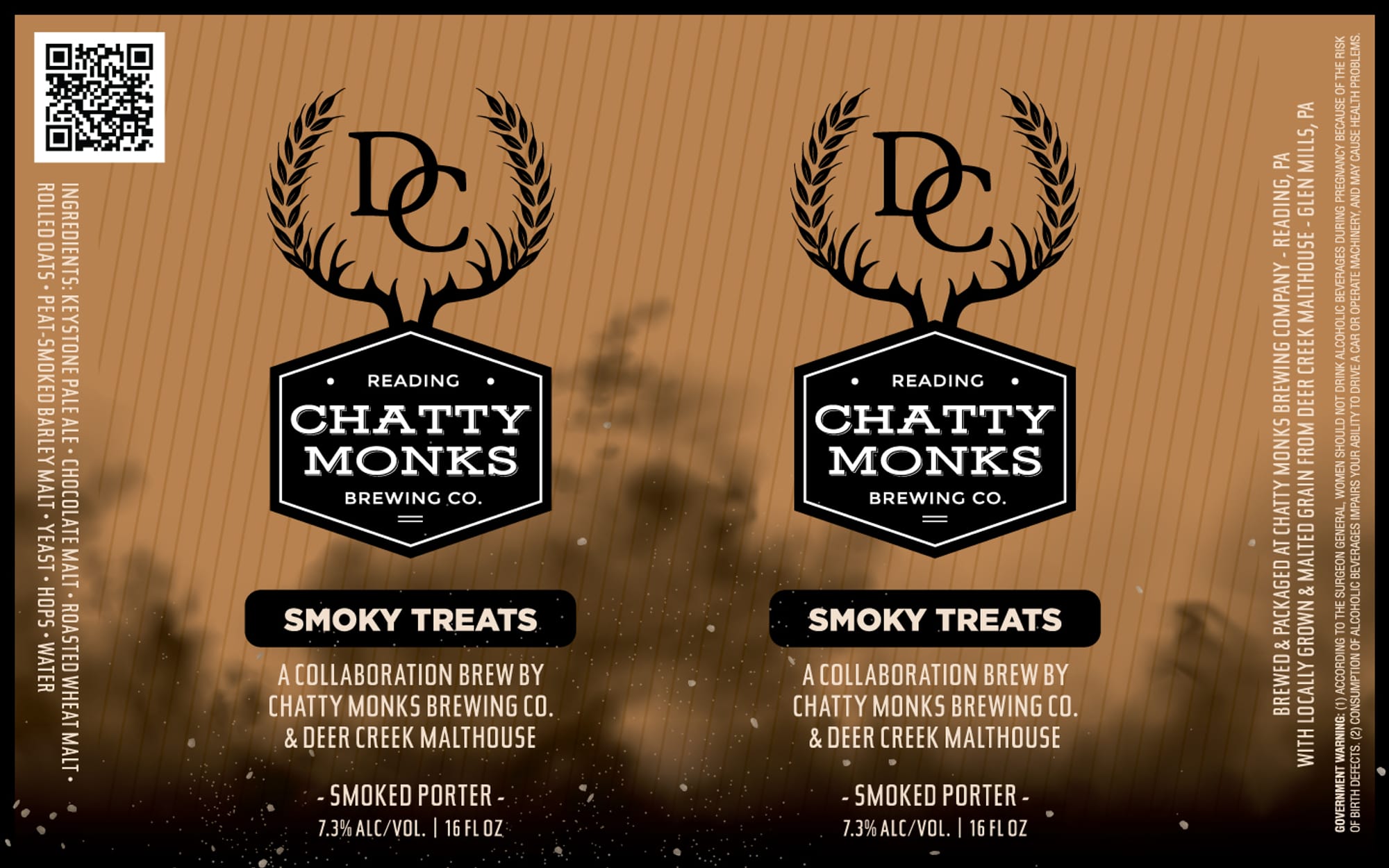 Smoky Treats by Chatty Monks Brewing Co. - beer label