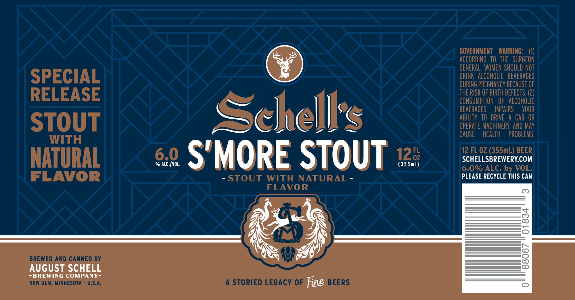S'more Stout by August Schell Brewing Company - beer label