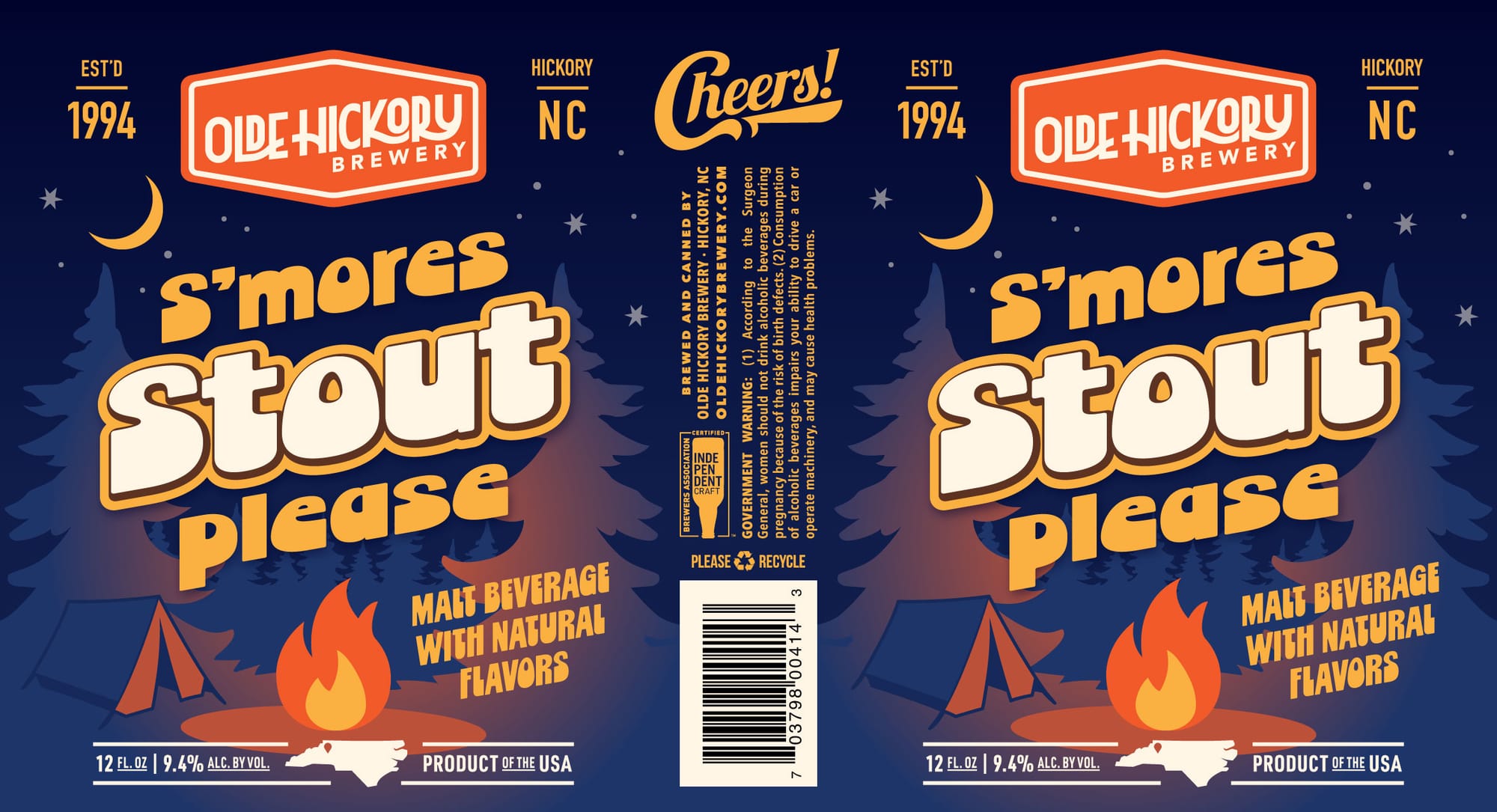 S’mores Stout by Olde Hickory Brewery - beer label