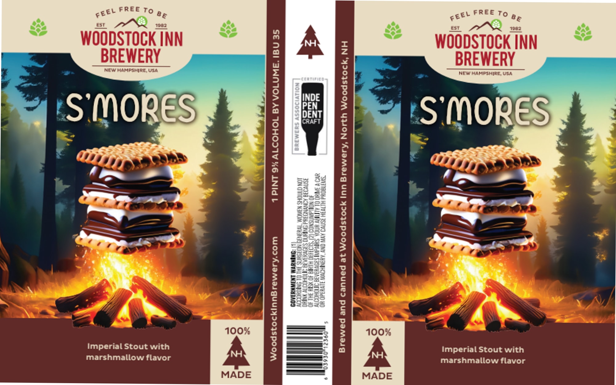 S'mores by Woodstock Inn Brewery - beer label