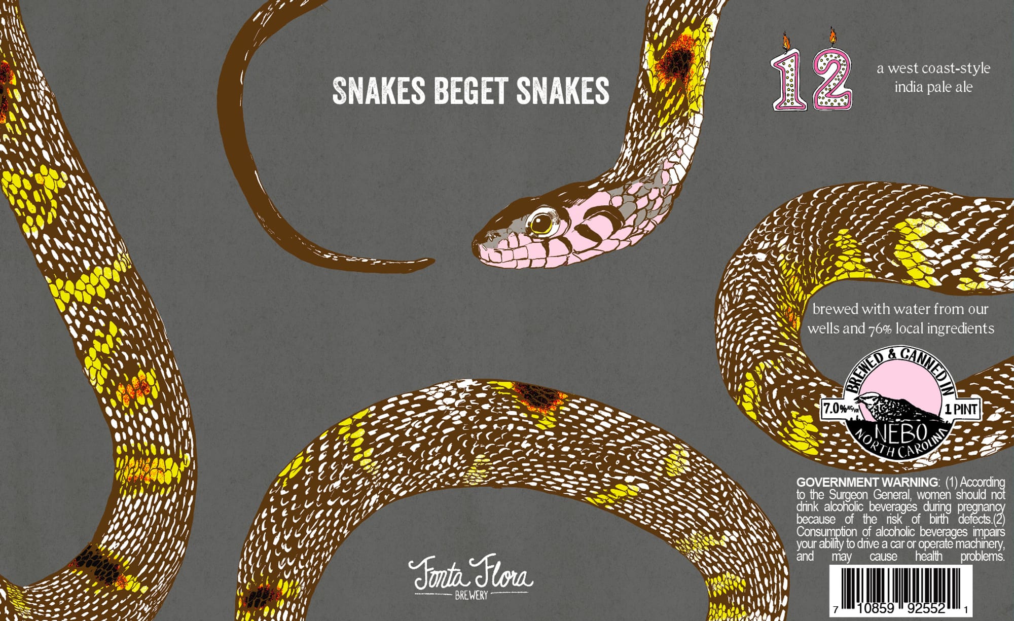 SNAKES BEGET SNAKES by FONTA FLORA BREWERY - beer label
