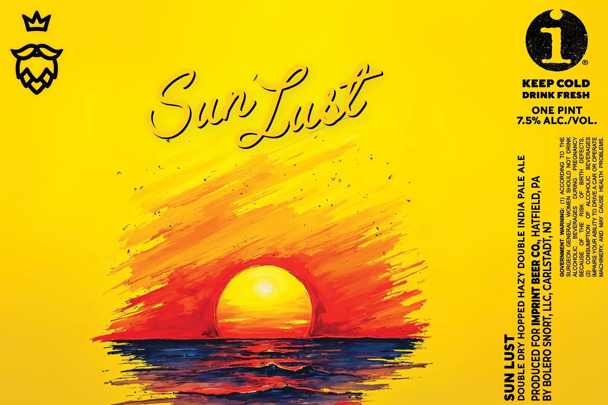 Sun Lust by Imprint Beer Co. - beer label