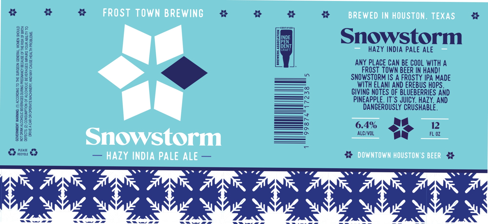 Snowstorm by Frost Town Brewing - beer label