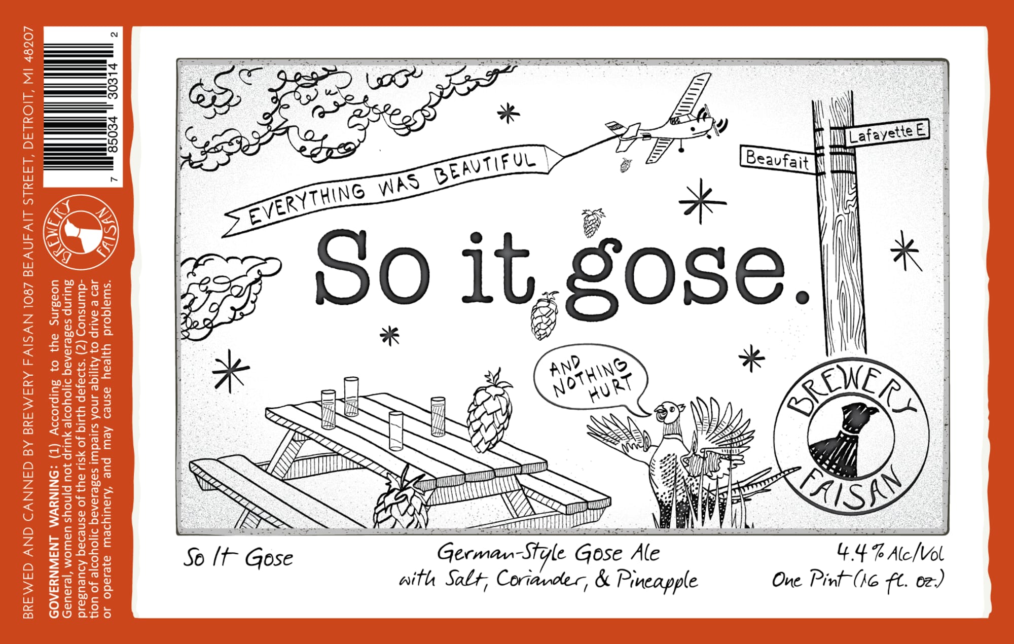 So it Gose by Beaufort East Brewery - beer label