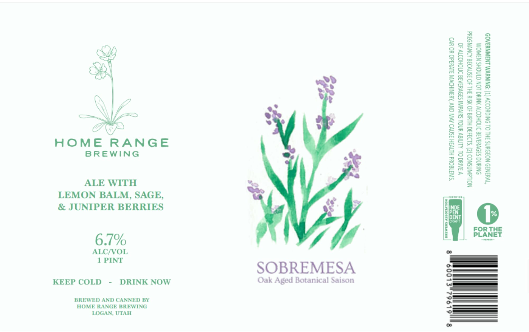 Sobremesa by Home Range Brewing - beer label