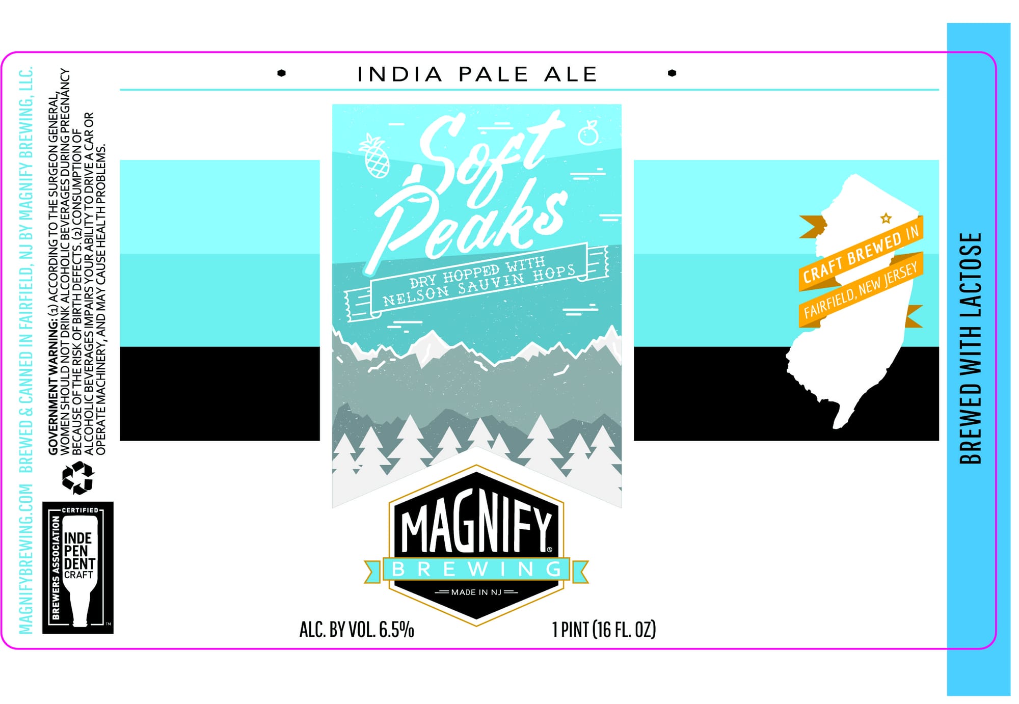 Soft Peaks by Magnify Brewing - beer label
