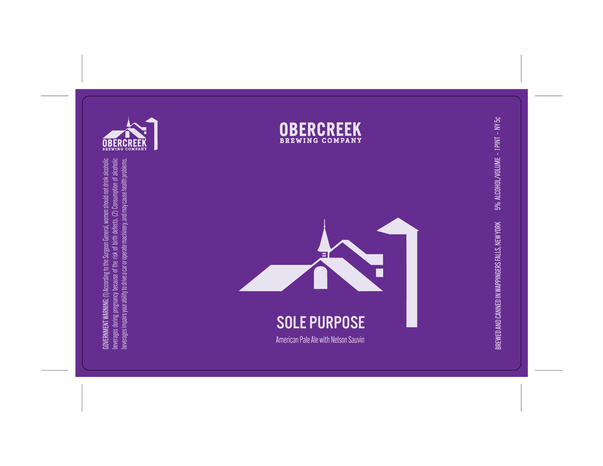 Sole Purpose by Obercreek Brewing Company - beer label