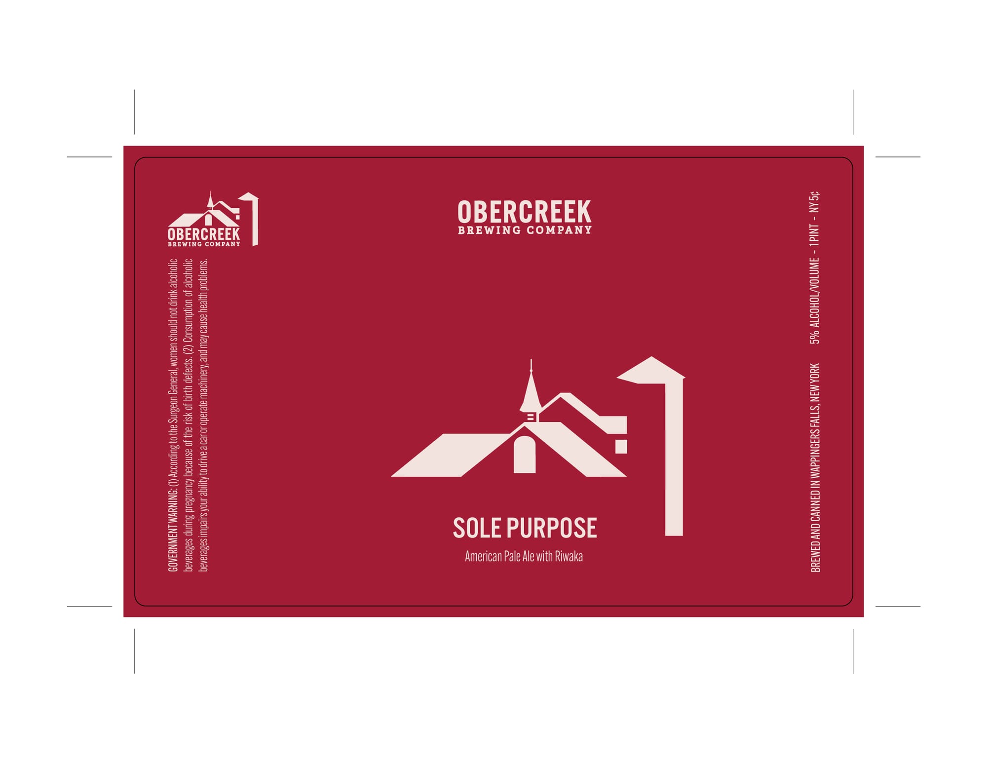 Sole Purpose by Obercreek Brewing Company - beer label