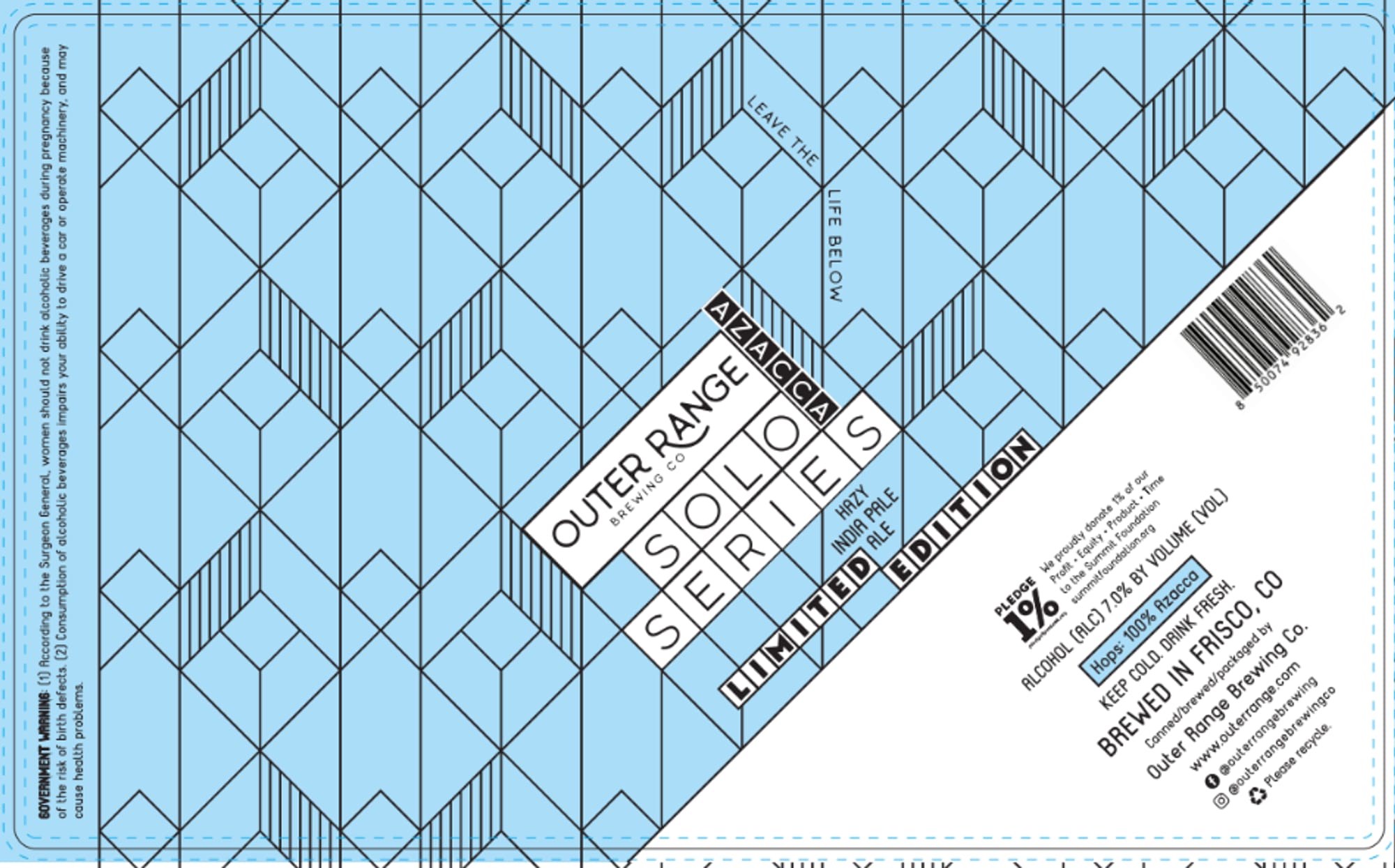 Soles by Outer Range Brewing Co. - beer label