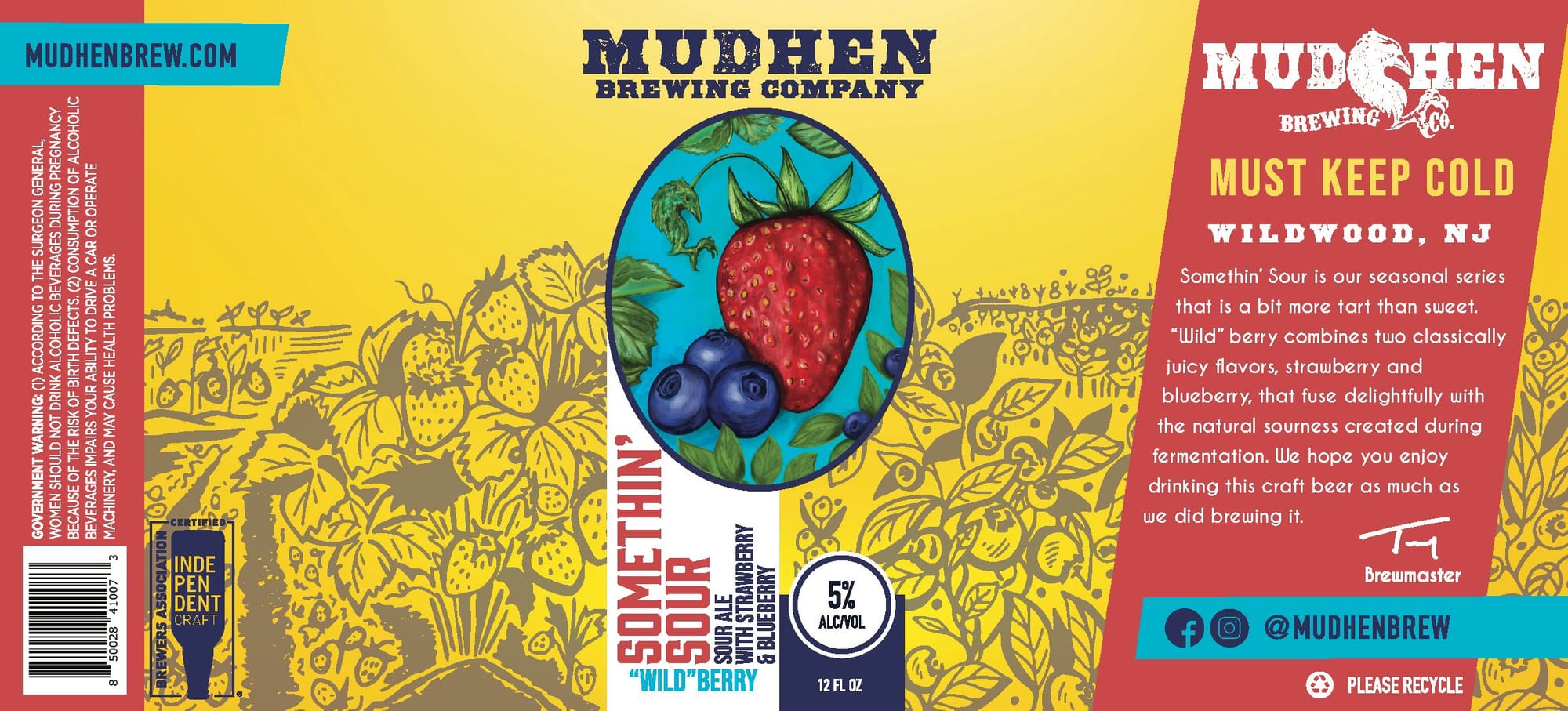 Somethin’ Berry by Mudhen Brewing Company - beer label