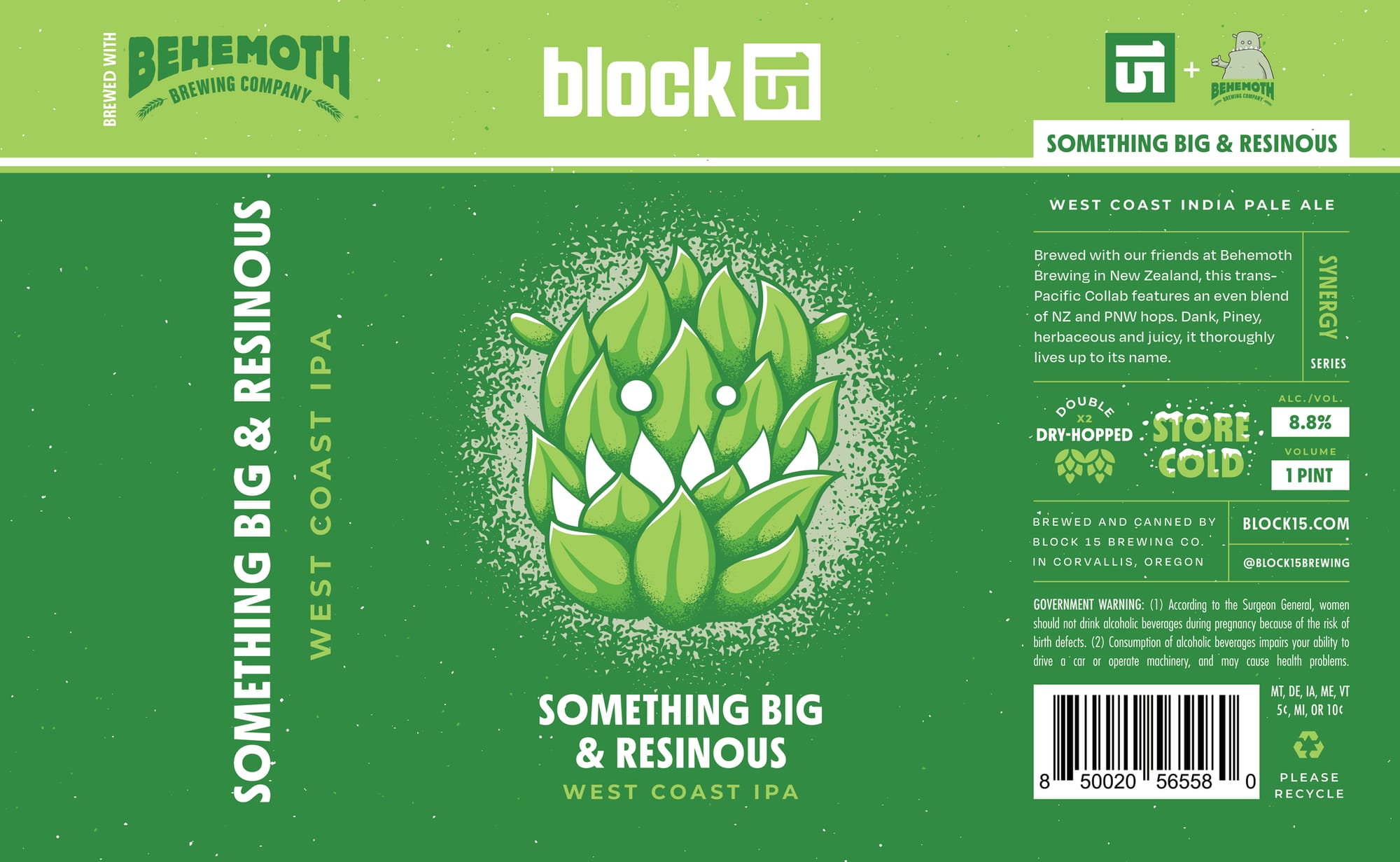 Something Big & Resinous by Block 15 Brewing Company - beer label