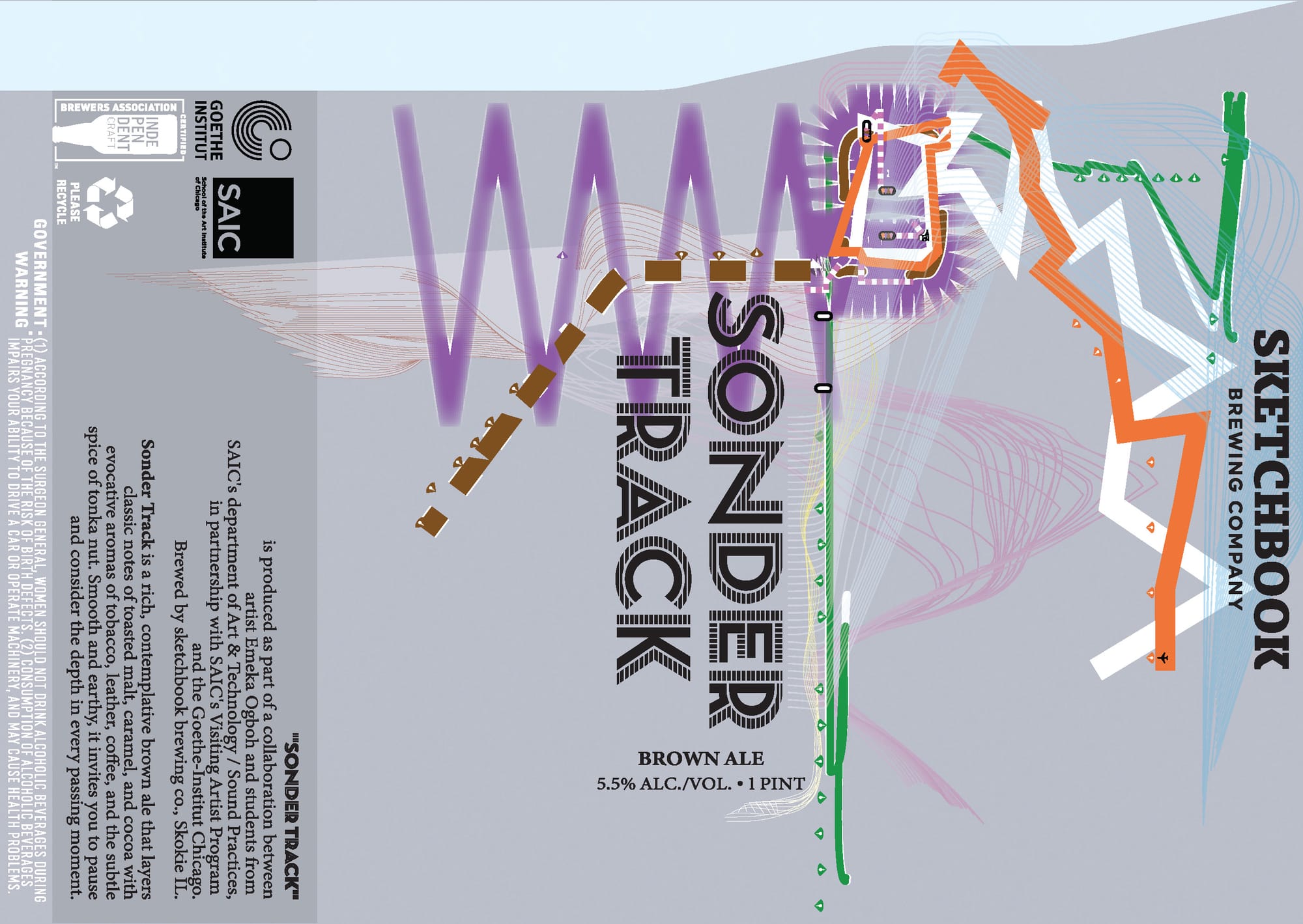 Sonder Track by Sketchbook Brewing Company - beer label