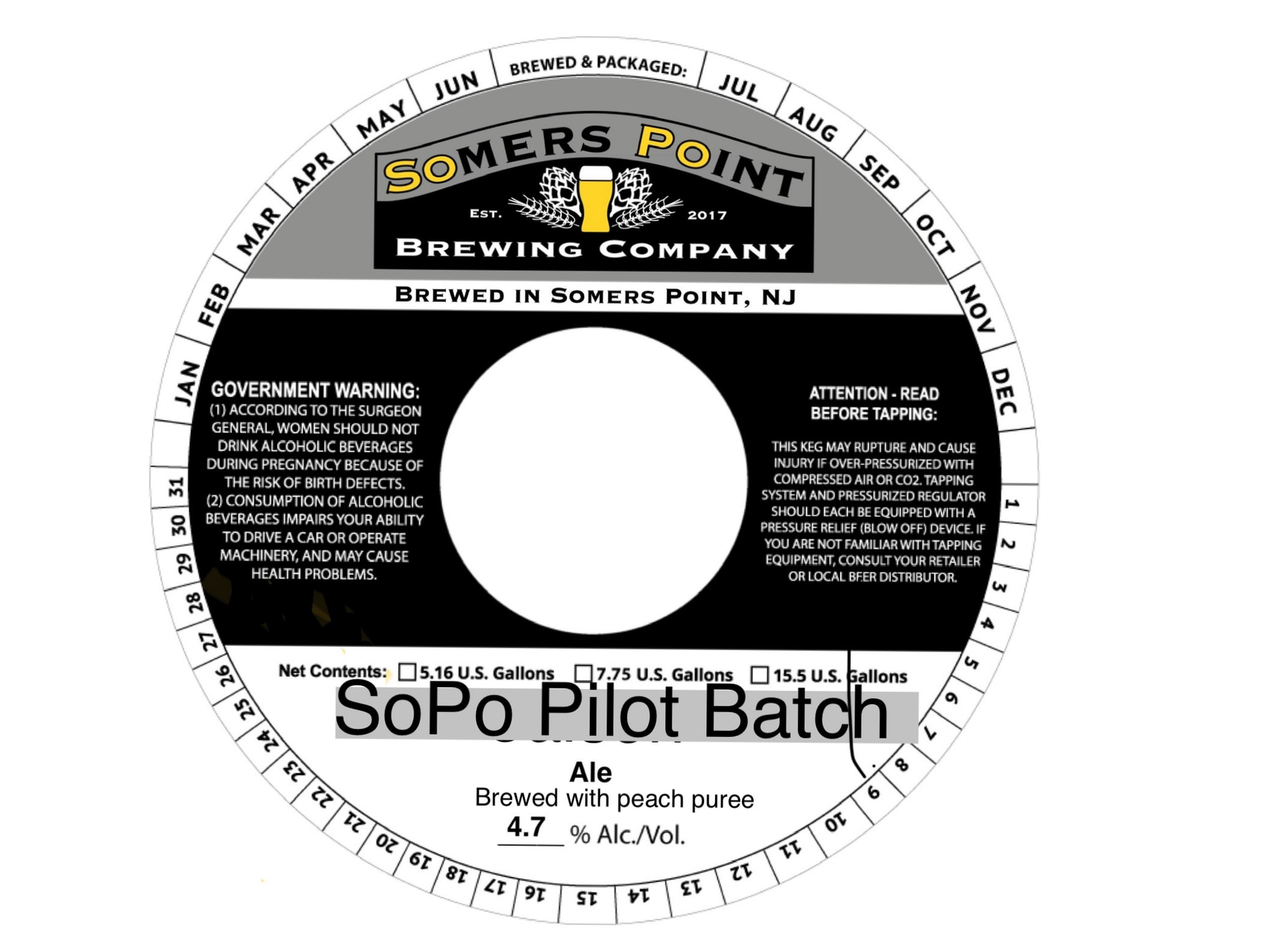 SoPo Pilot Batch by Somers Point Brewing Company - beer label