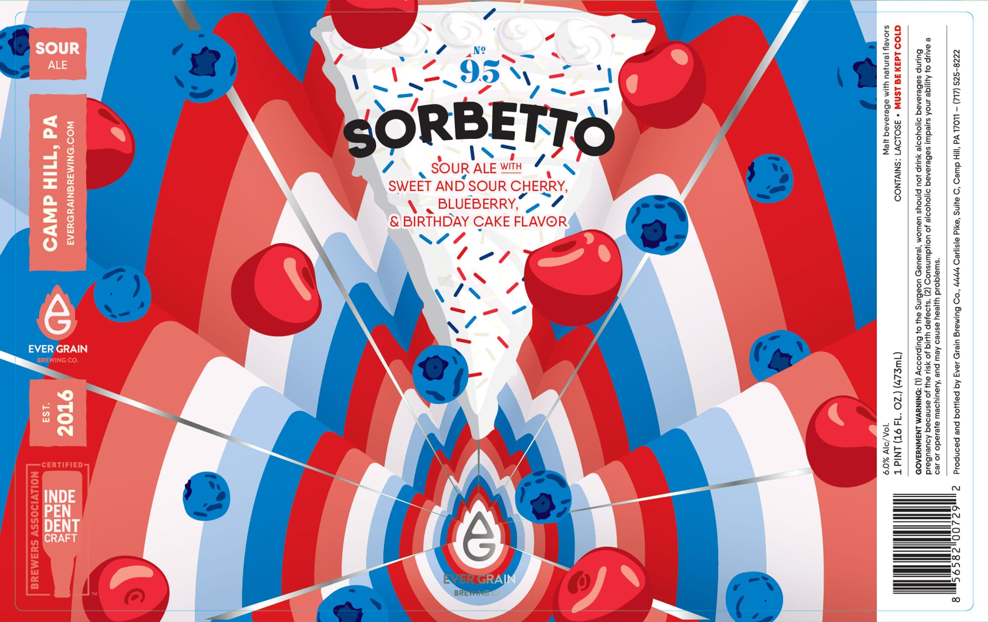 Sorbetto by Ever Grain Brewing - beer label
