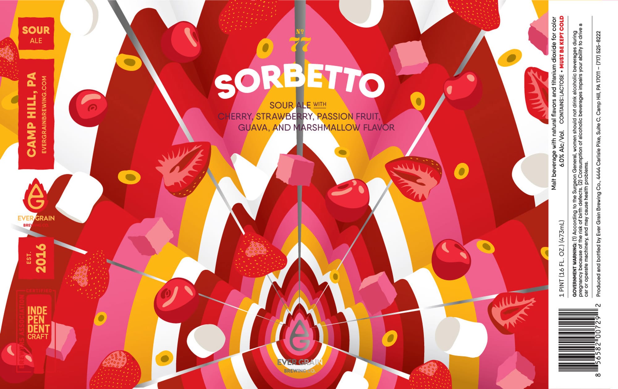 Sorbetto by EverGrain Brewing - beer label