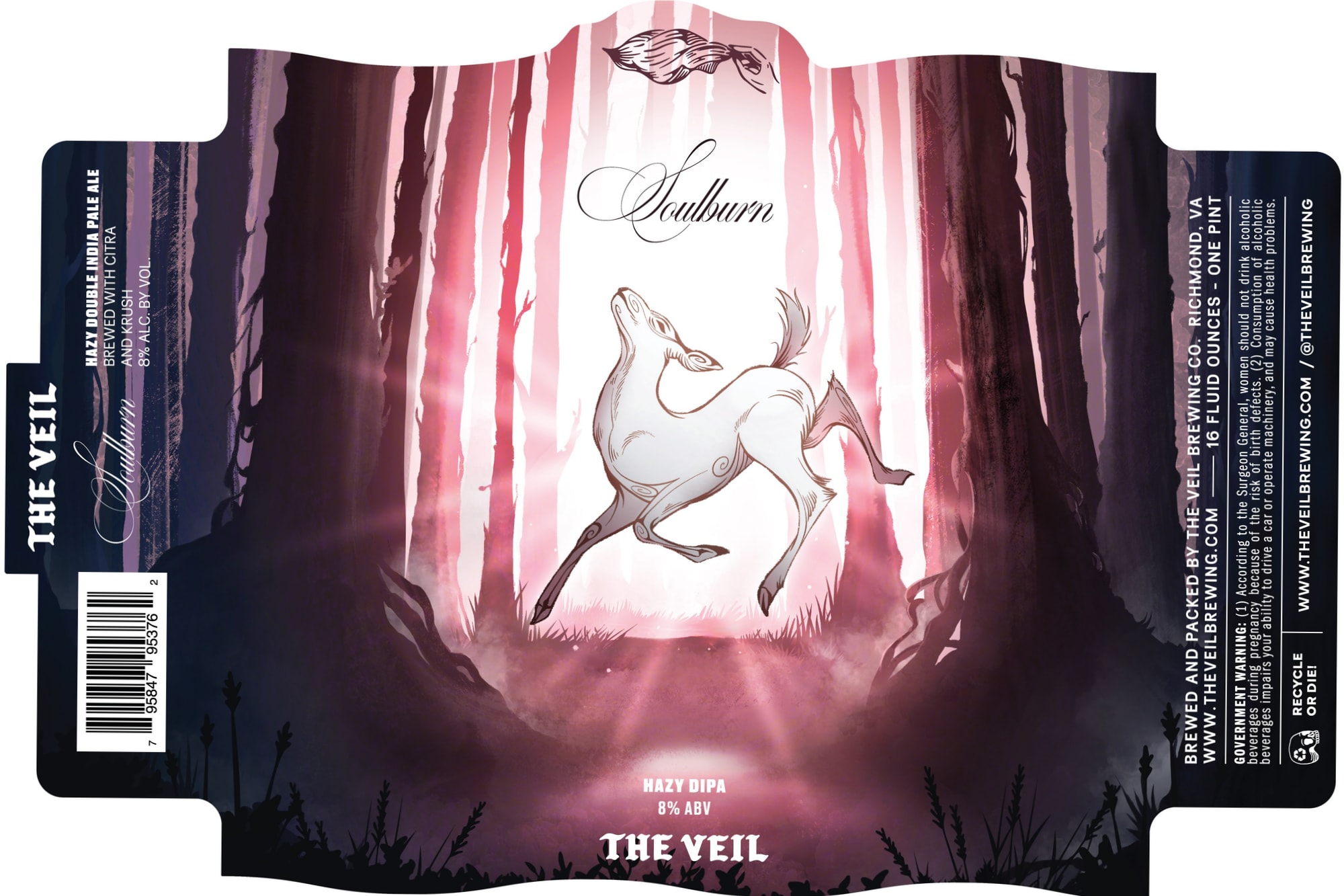 Soulburn by The Veil Brewing Co. - beer label