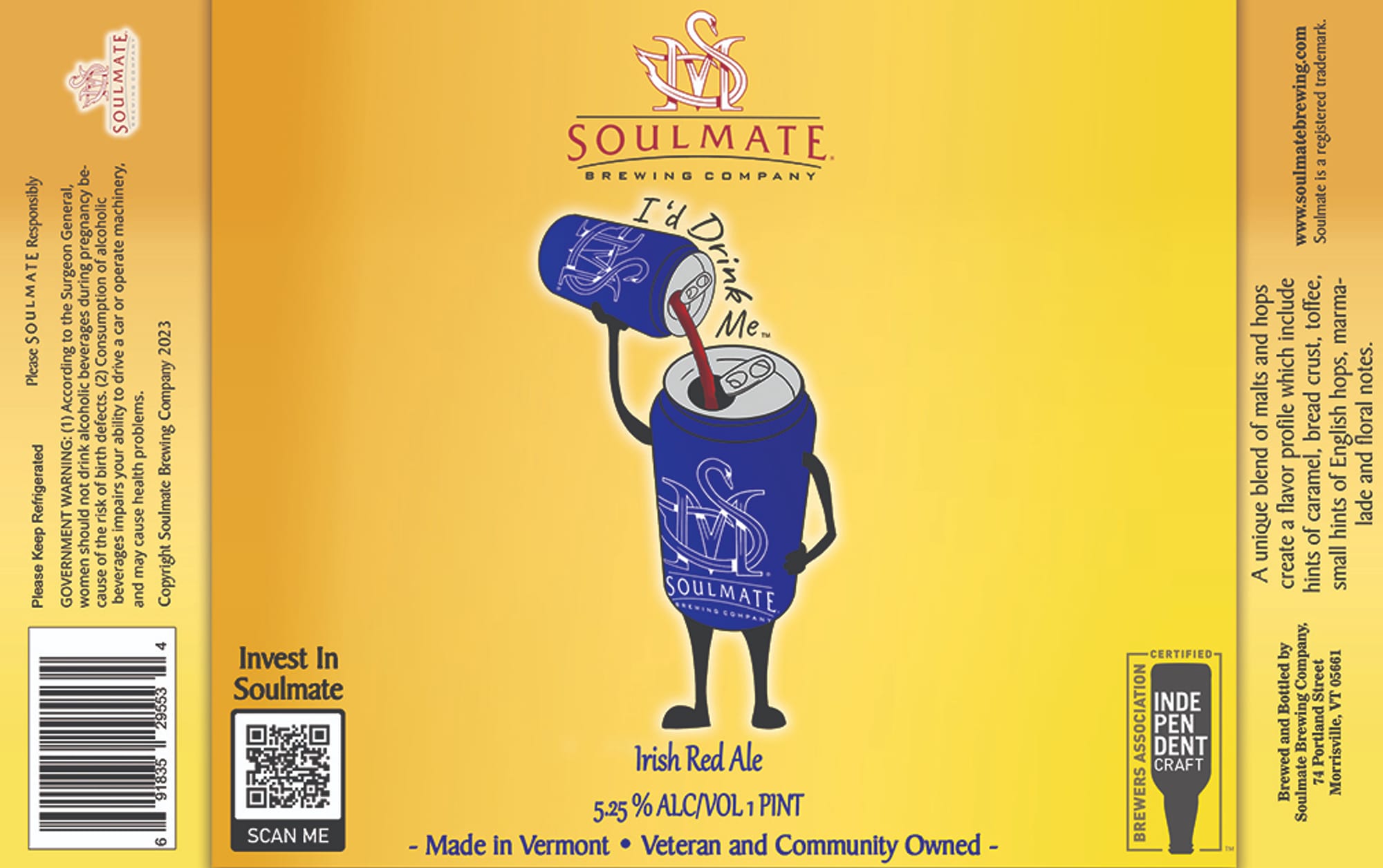 I’d Drink Me by Soulmate Brewing Company - beer label